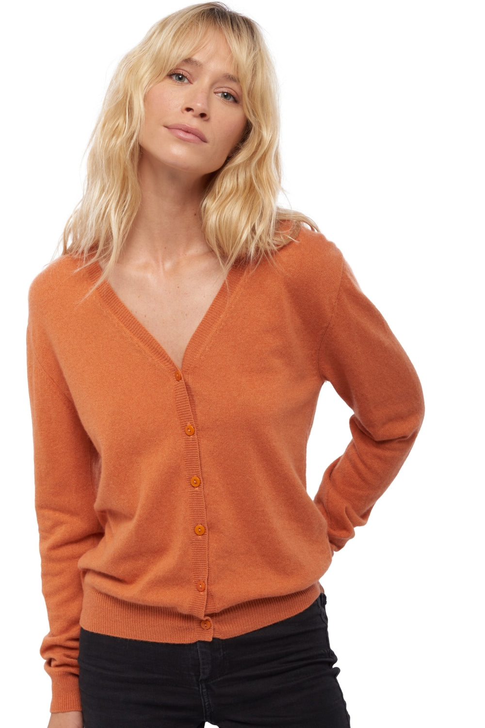 Taline aus Kaschmir für Damen - Butternut - Mahogany
