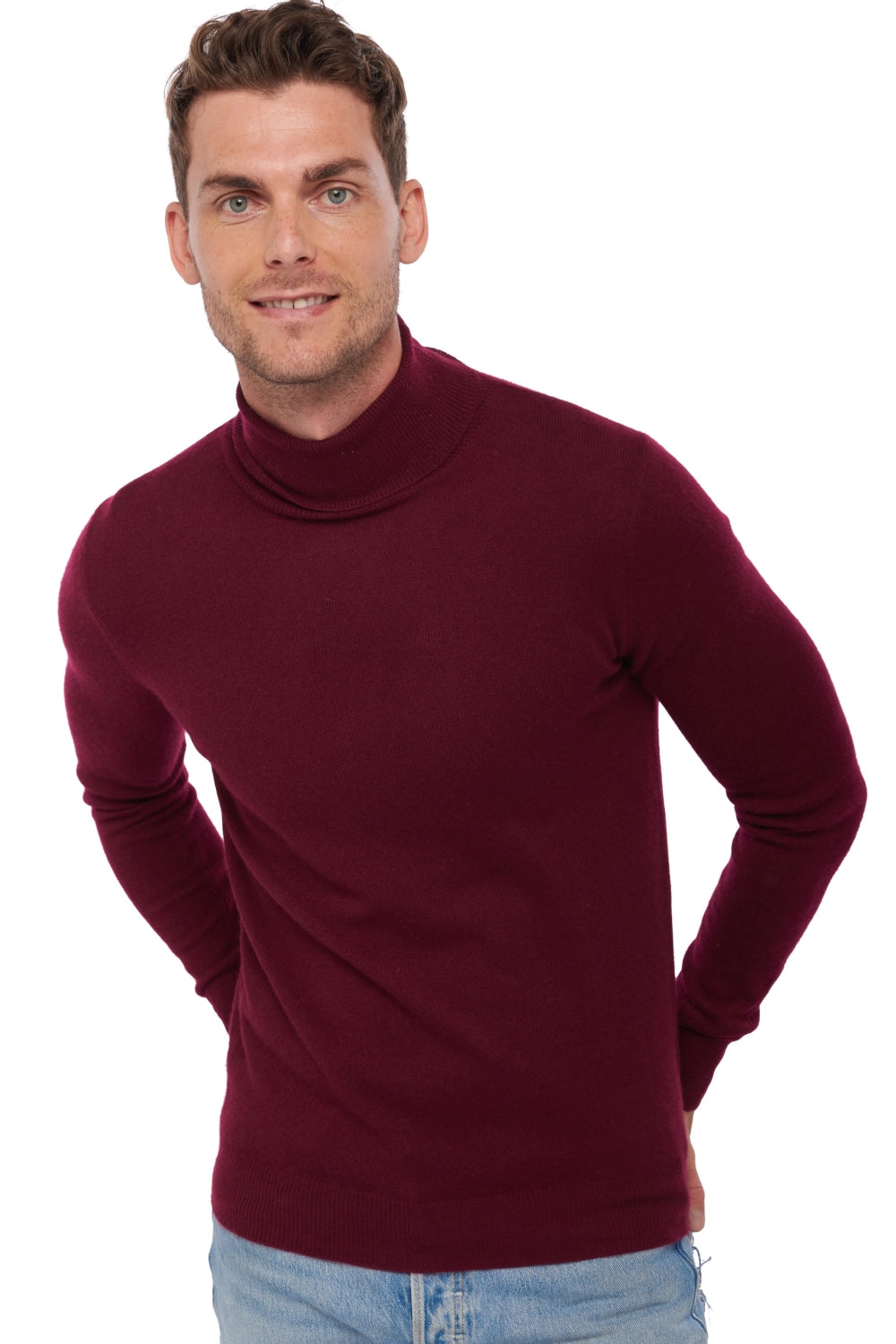 Tarry Kaschmirpullover Herren - burgundy - Mahogany