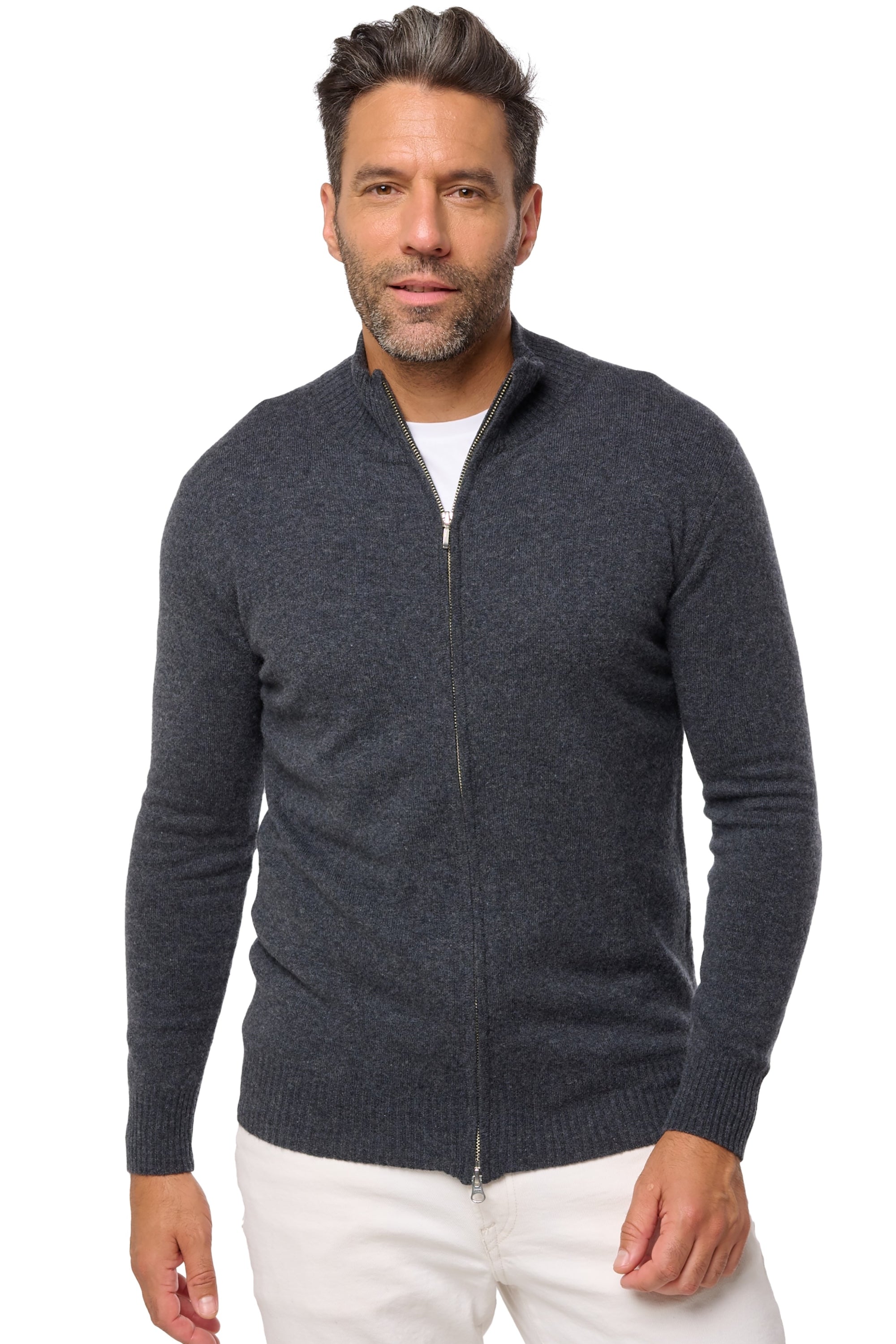 Thobias aus Kaschmir für Herren - dark grey - Mahogany