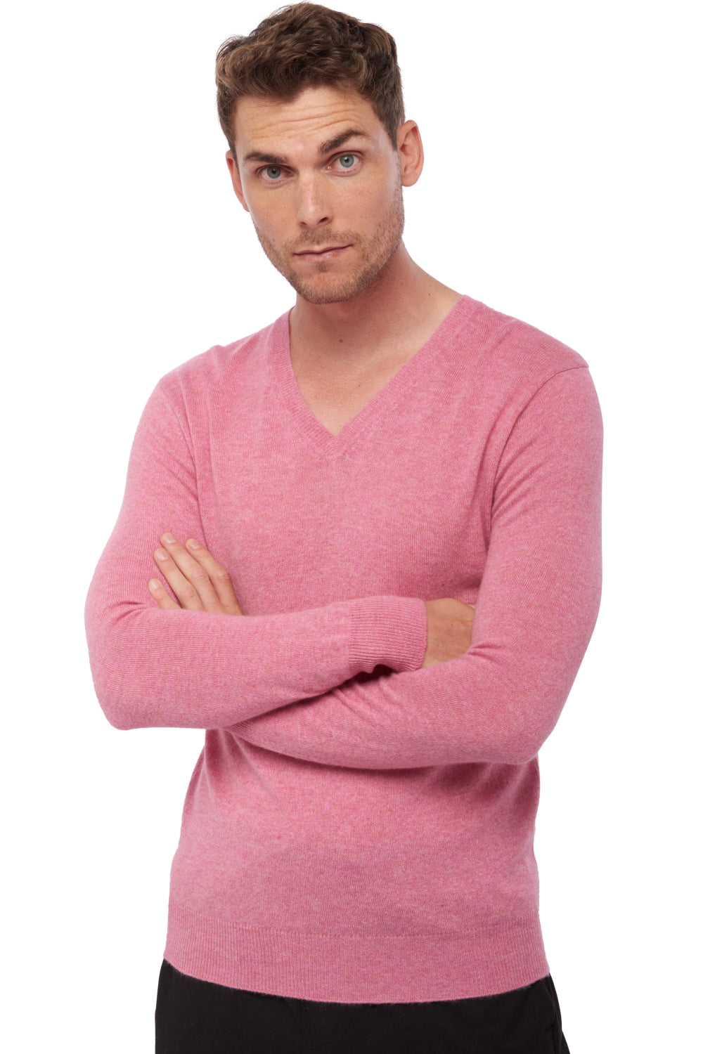 Tor aus Kaschmir für Herren - carnation pink - Mahogany