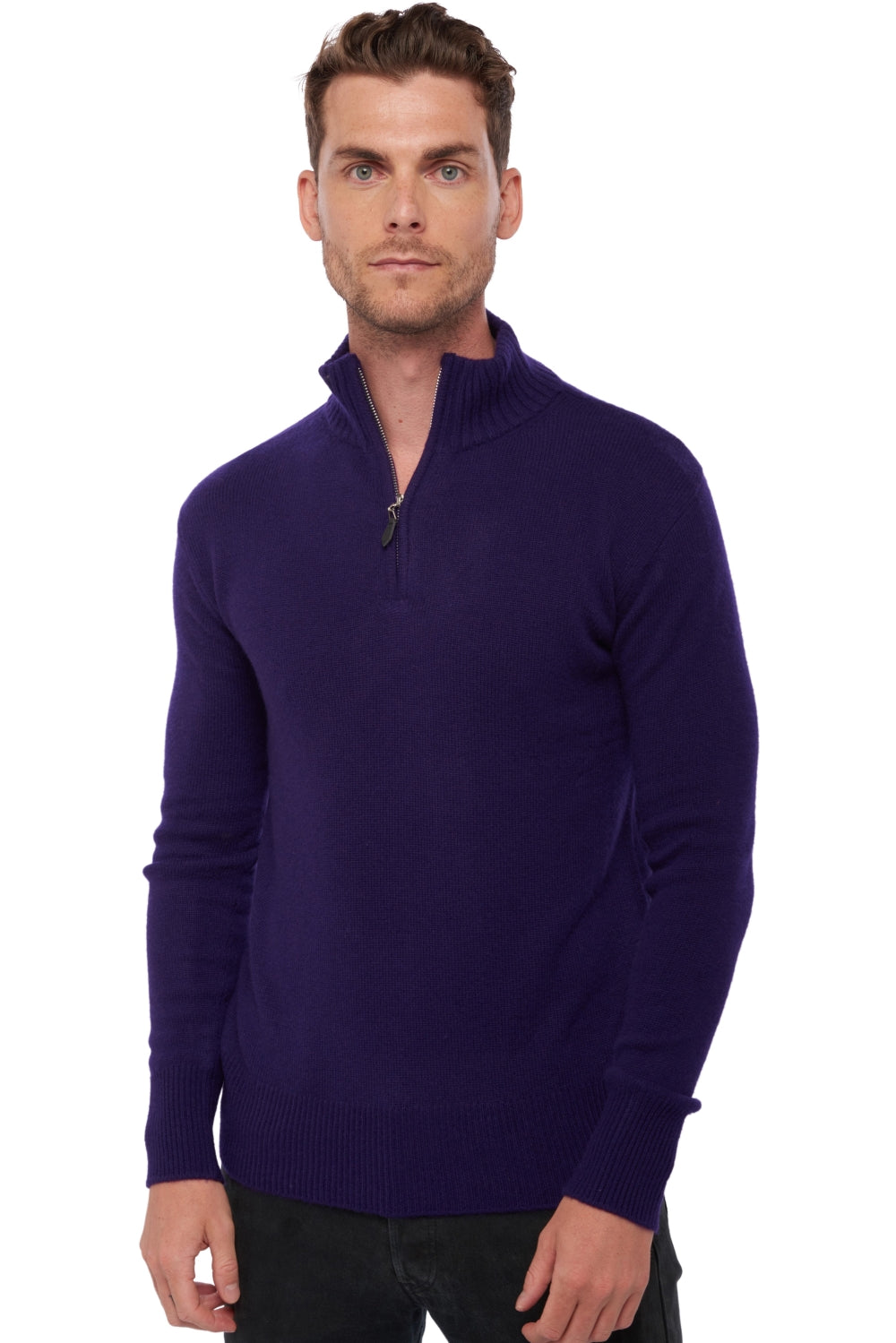 Donovan Kaschmirpullover Herren - Deep Purple - Mahogany