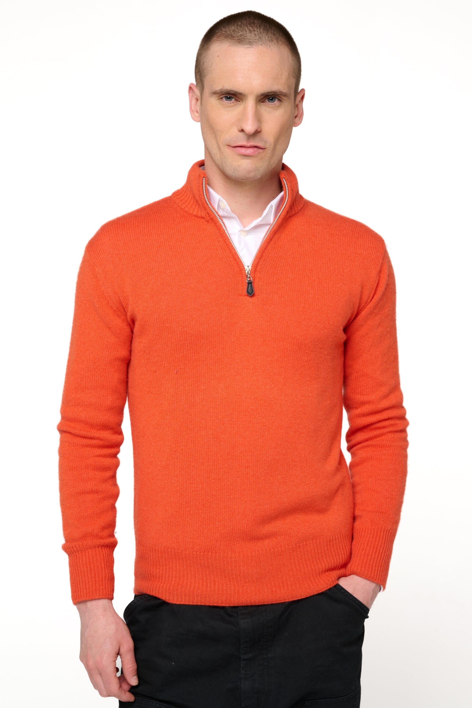Donovan Kaschmirpullover Herren - satsuma - Mahogany