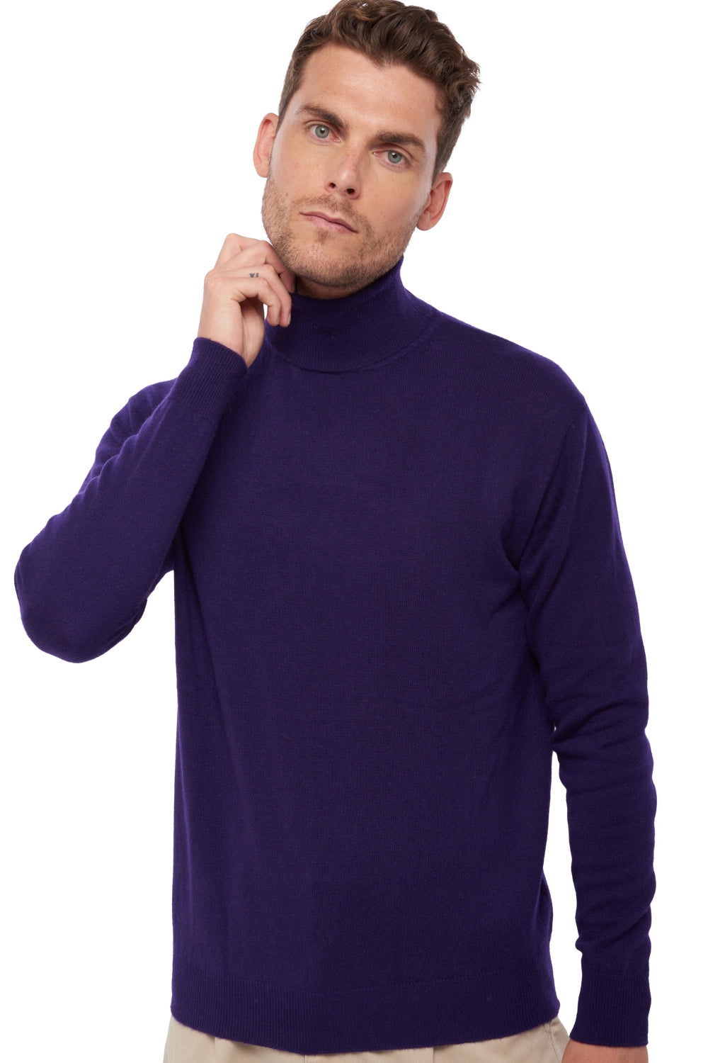 Edgar aus Kaschmir Herren - deep purple - Mahogany