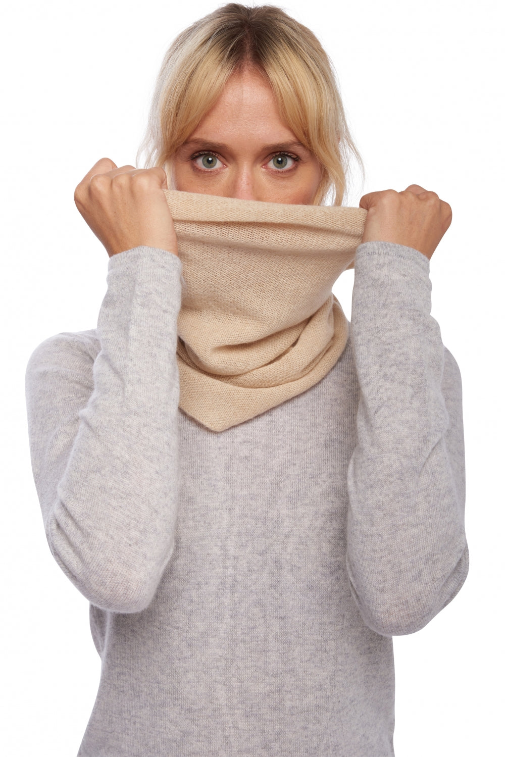 Fraise en cachemire femme - Vue 2 - natural beige - Mahogany