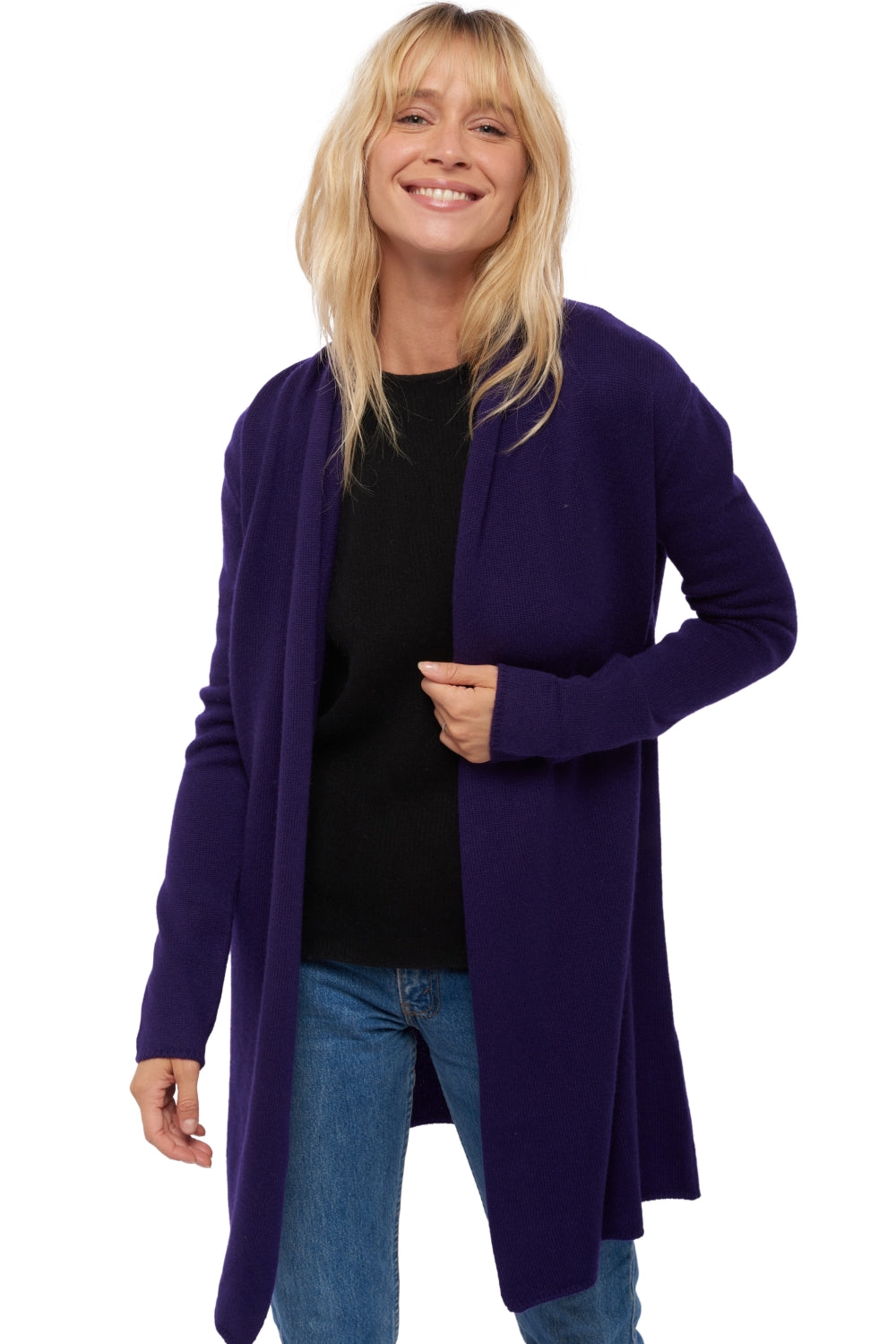 Perla Kaschmirpullover Damen - deep purple - Mahogany