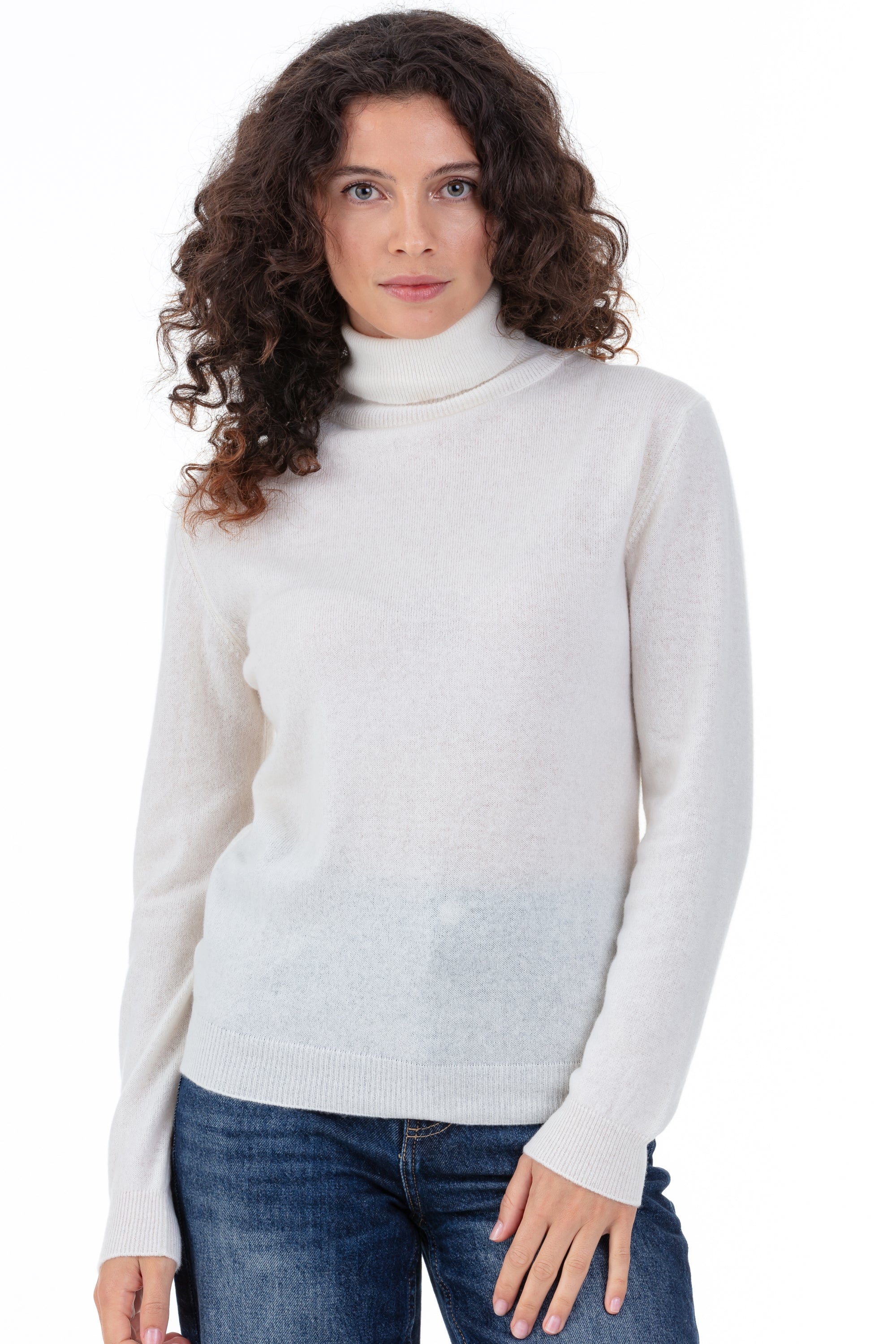 Tale aus Kaschmir für Damen - natural écru - Mahogany