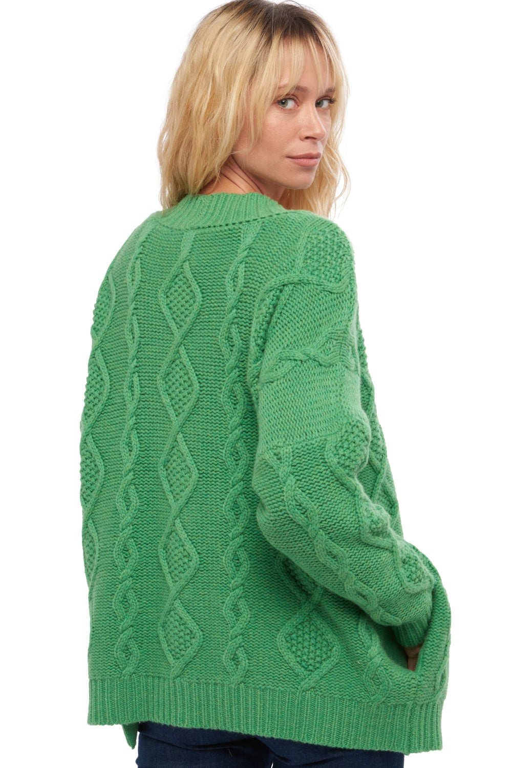 Valaska en cachemire femme - Vue 1 - basil - Mahogany