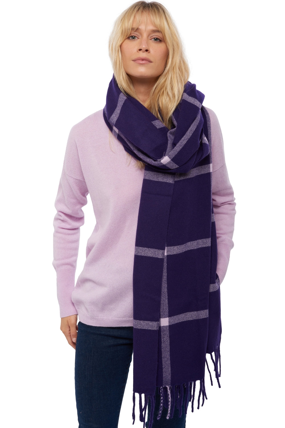 Venezia aus gemischtem Kaschmir - deep purple / flieder - Mahogany
