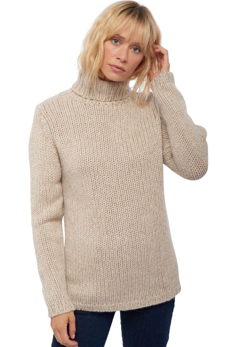 Vicenza Kaschmirpullover Damen - natural écru / natural stone - Mahogany