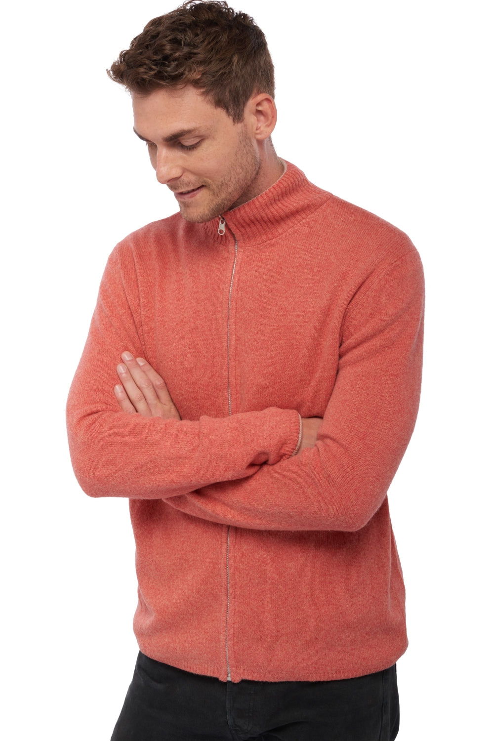 Vincent Kaschmir- und Yakpullover Herren - tender peach / natural beige - Mahogany