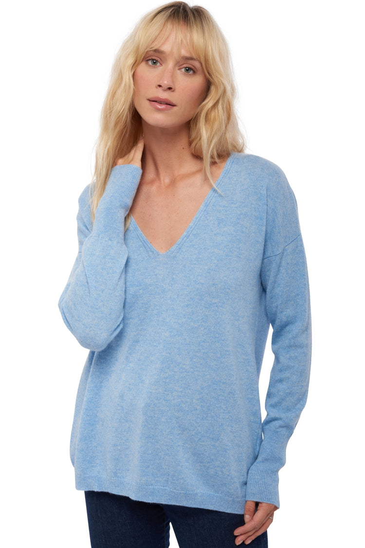Kaschmirpullover, 100 % Kaschmir, Damen, V-Ausschnitt, gerader Schnitt, lange Ärmel, normal / 2- und 4-fädig, normales Strickgewebe, Mahogany