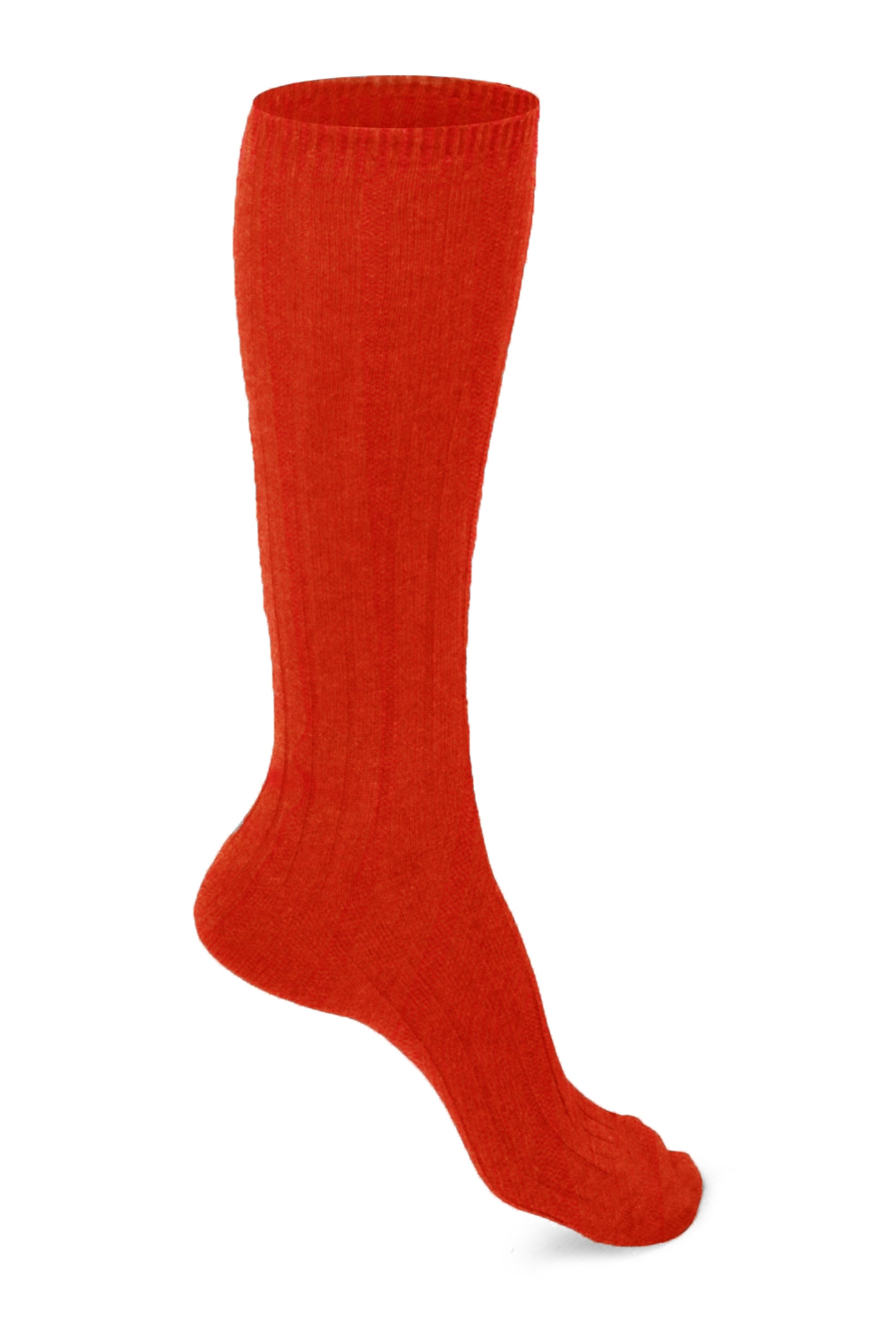 Socken aus Kaschmir & Elasthan, 88 % Kaschmir / 12 % Elasthan, Damen, normal / 2 und 4 Fäden, Rippenstrick, Mahogany