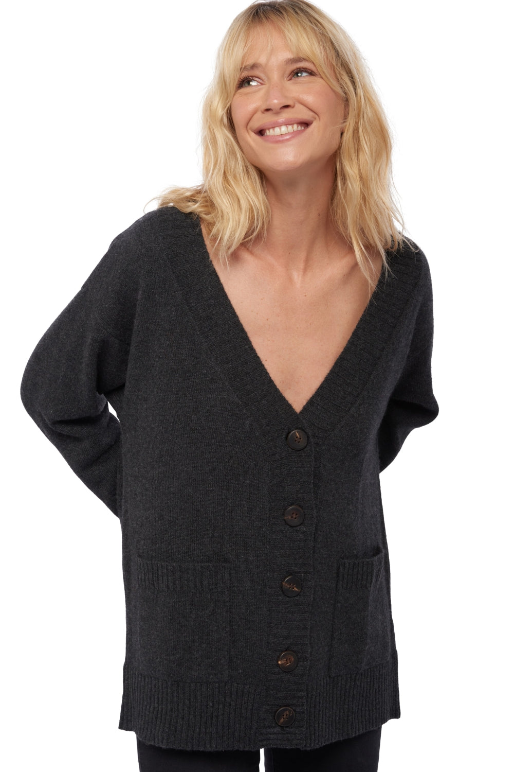 Vadena en cachemire femme - Vue 1 - anthracite chiné - Mahogany