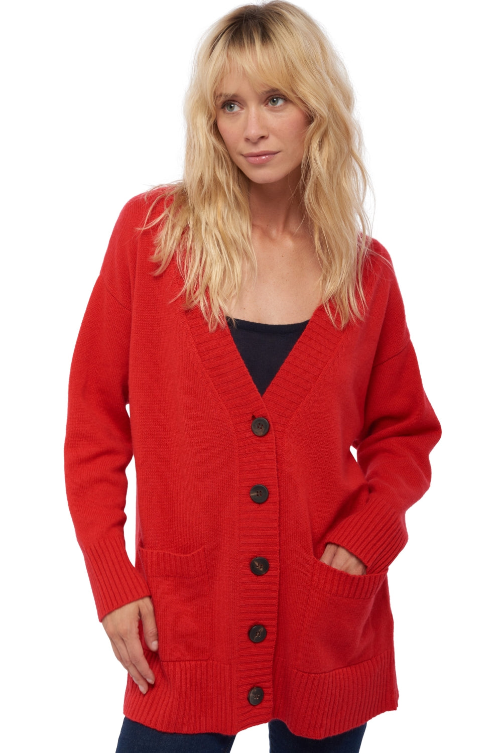 Vadena aus Kaschmir für Damen - rouge - Mahogany