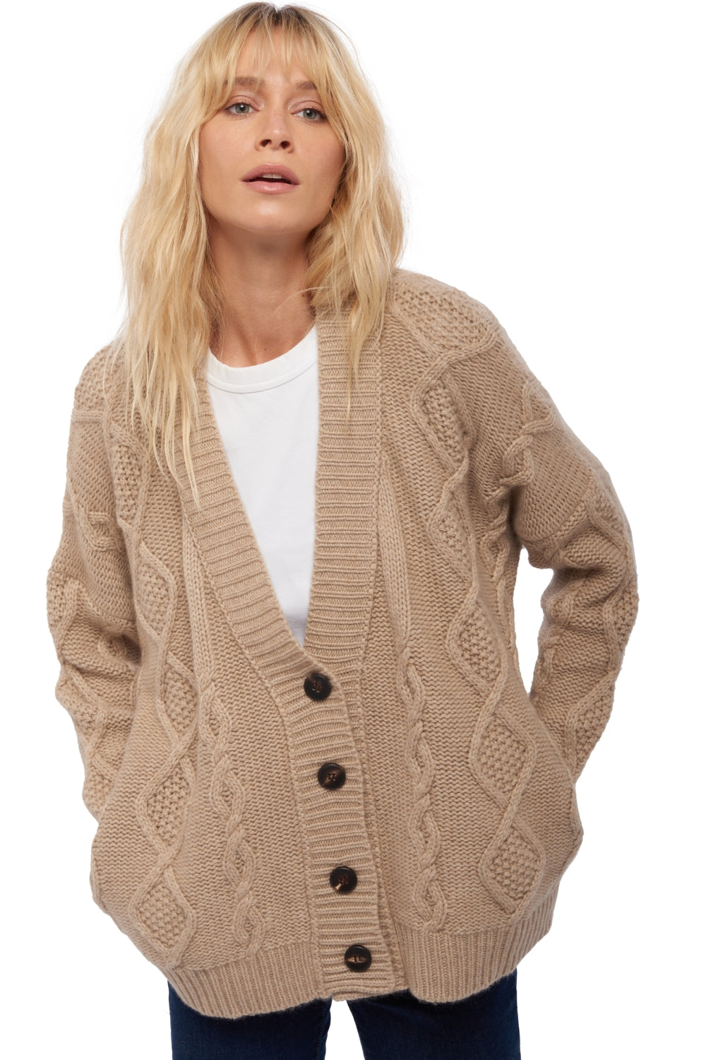Valaska Kaschmirpullover Damen - natural brown - Mahogany