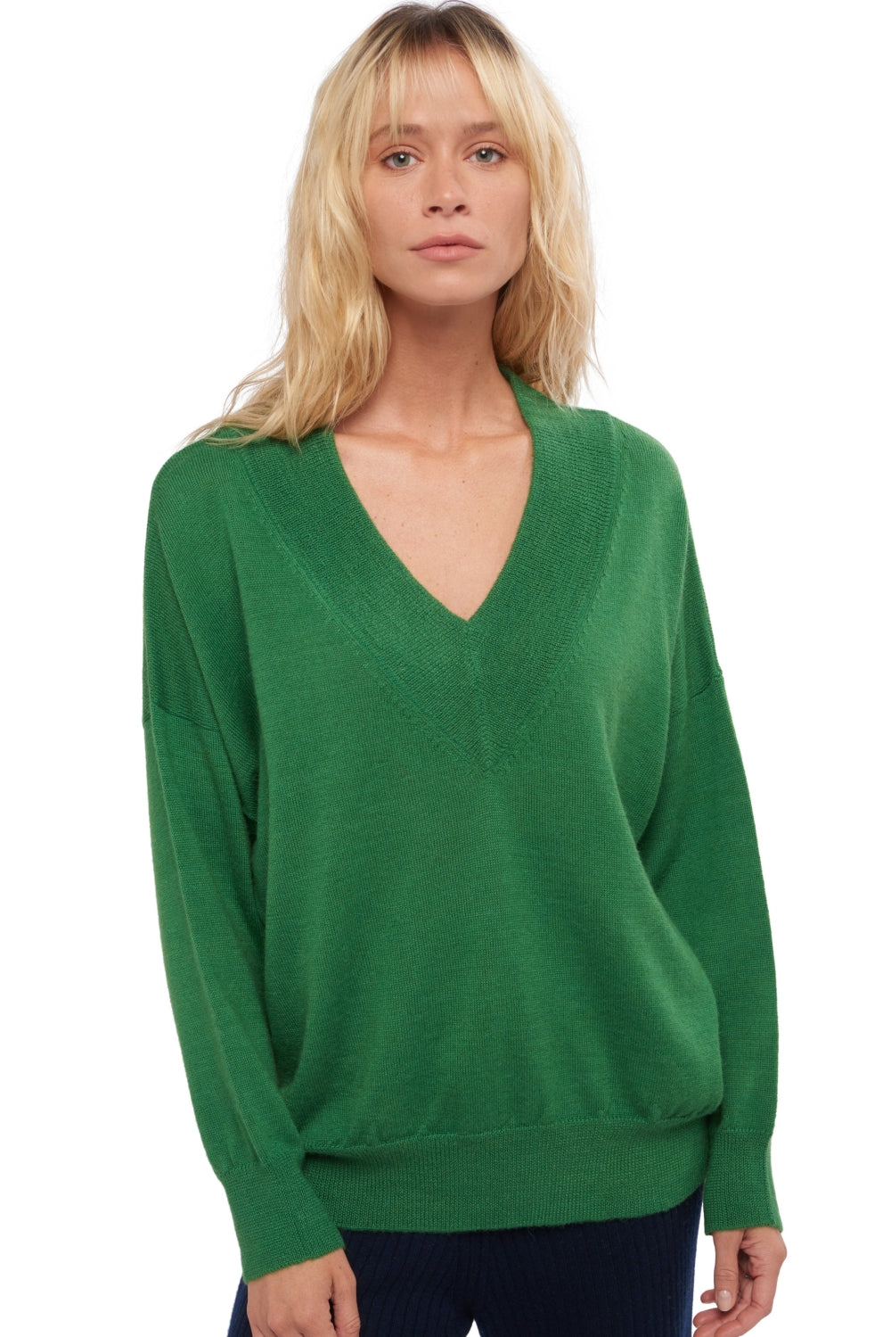 Versailles aus Baby-Alpaka für Damen - green leaf - Mahogany