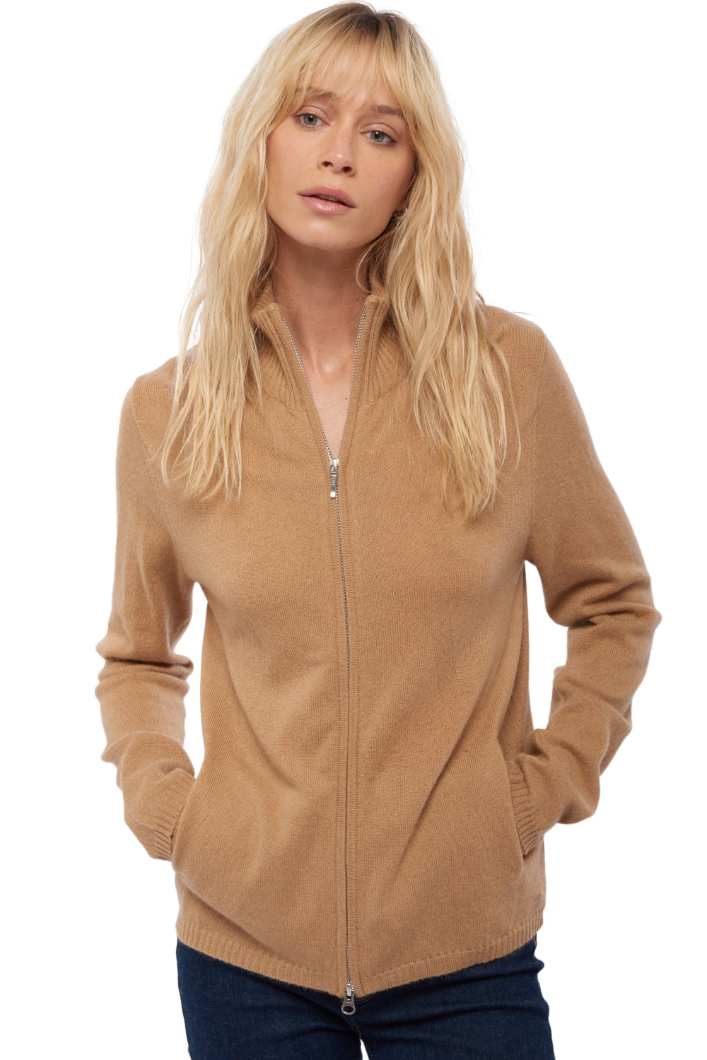 Virginia aus Kaschmir für Damen - Kamel - Mahogany