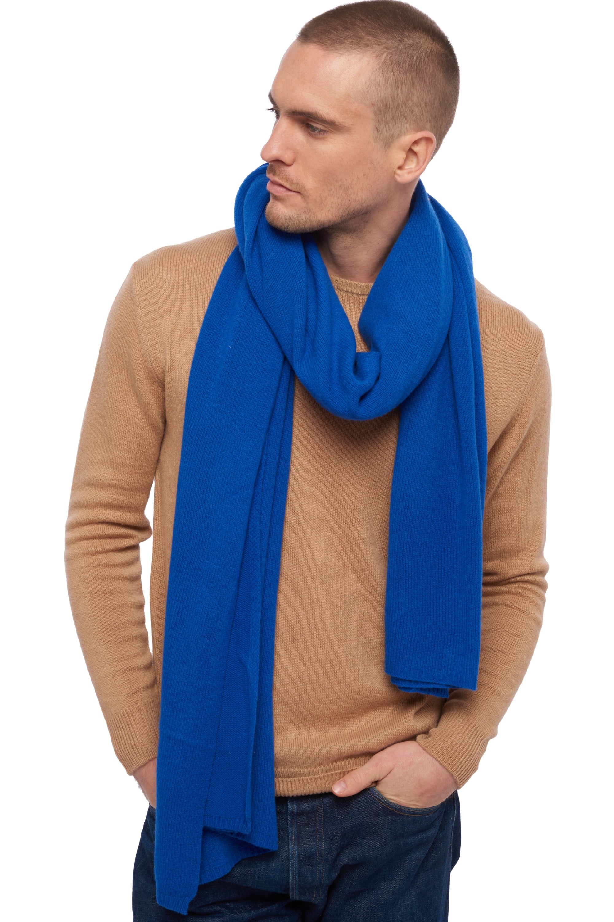 Schal aus Yak, 100 % Yak, unisex, normal / 2 und 4 Fäden, déjaugé-Strick, Mahogany