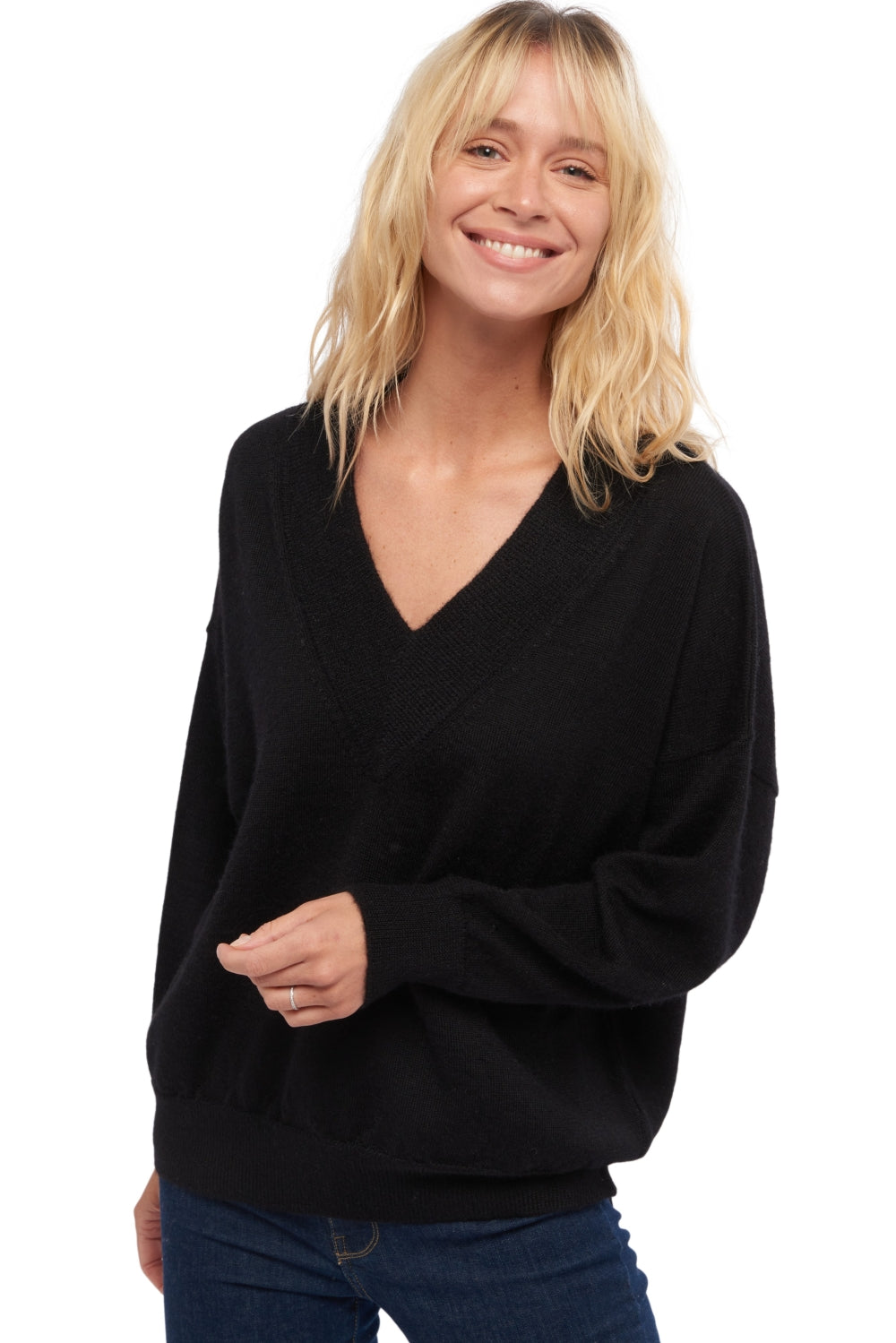 Versailles aus Baby-Alpaka für Damen - noir - Mahogany