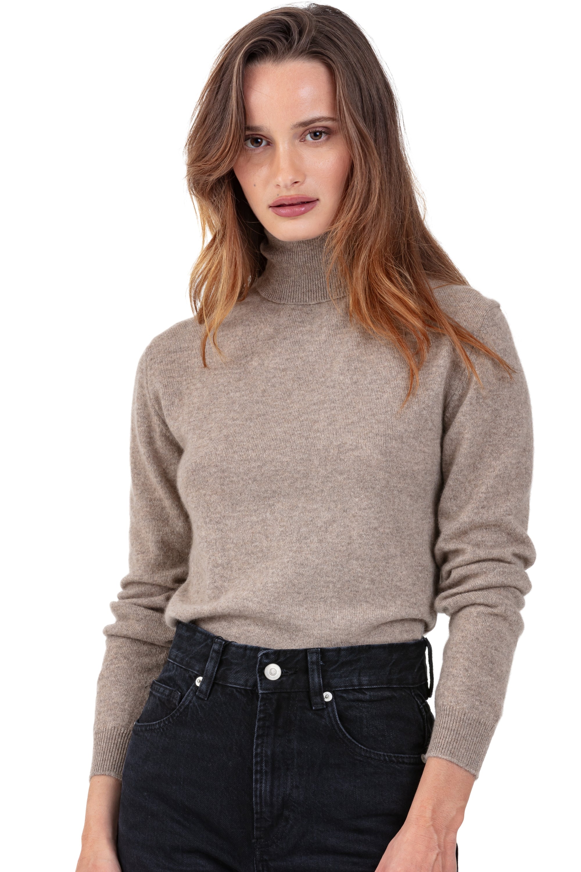 Tale aus Kaschmir für Damen - natural brown - Mahogany