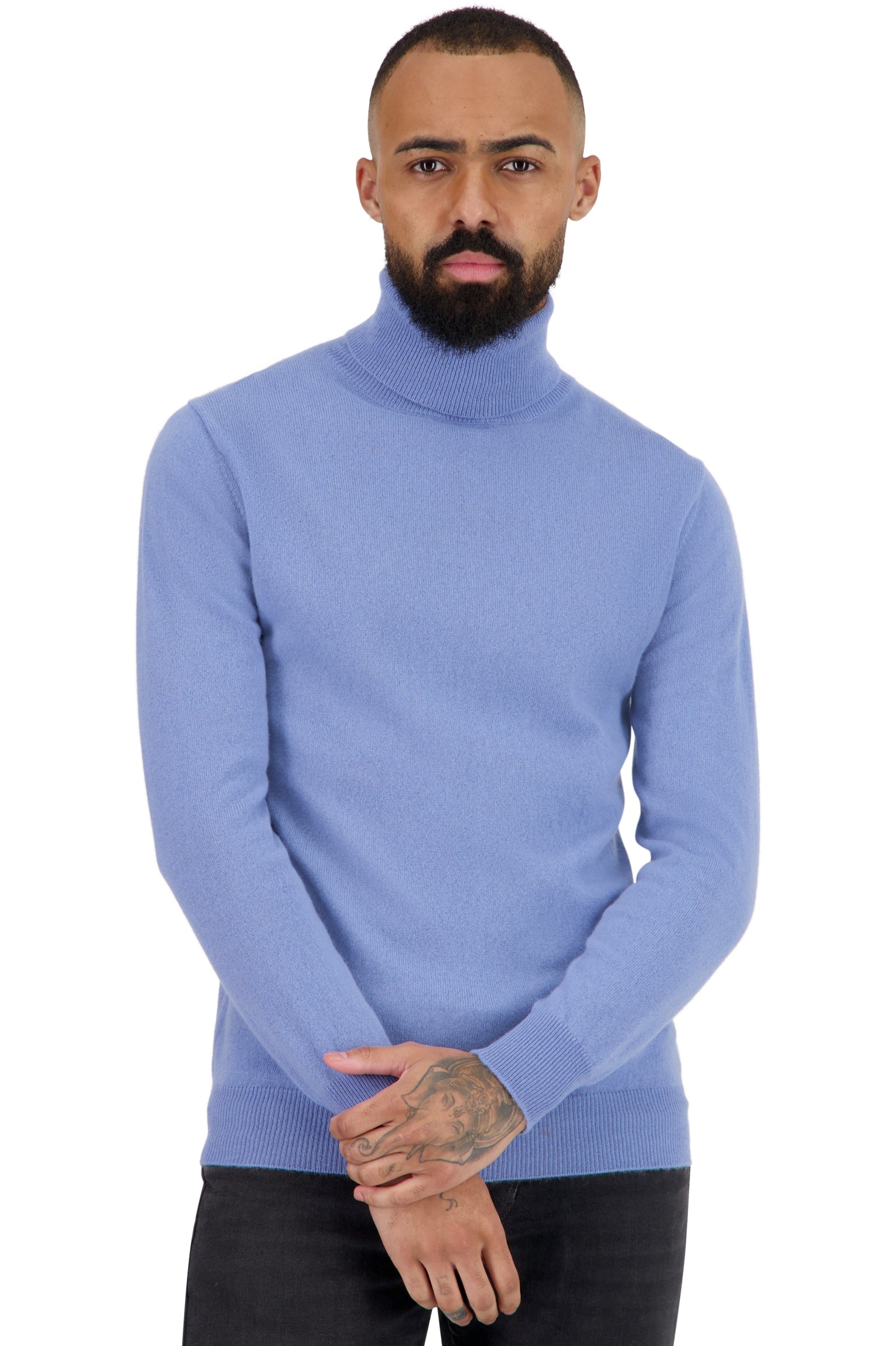 Tarry Kaschmirpullover Herren - light blue - Mahogany