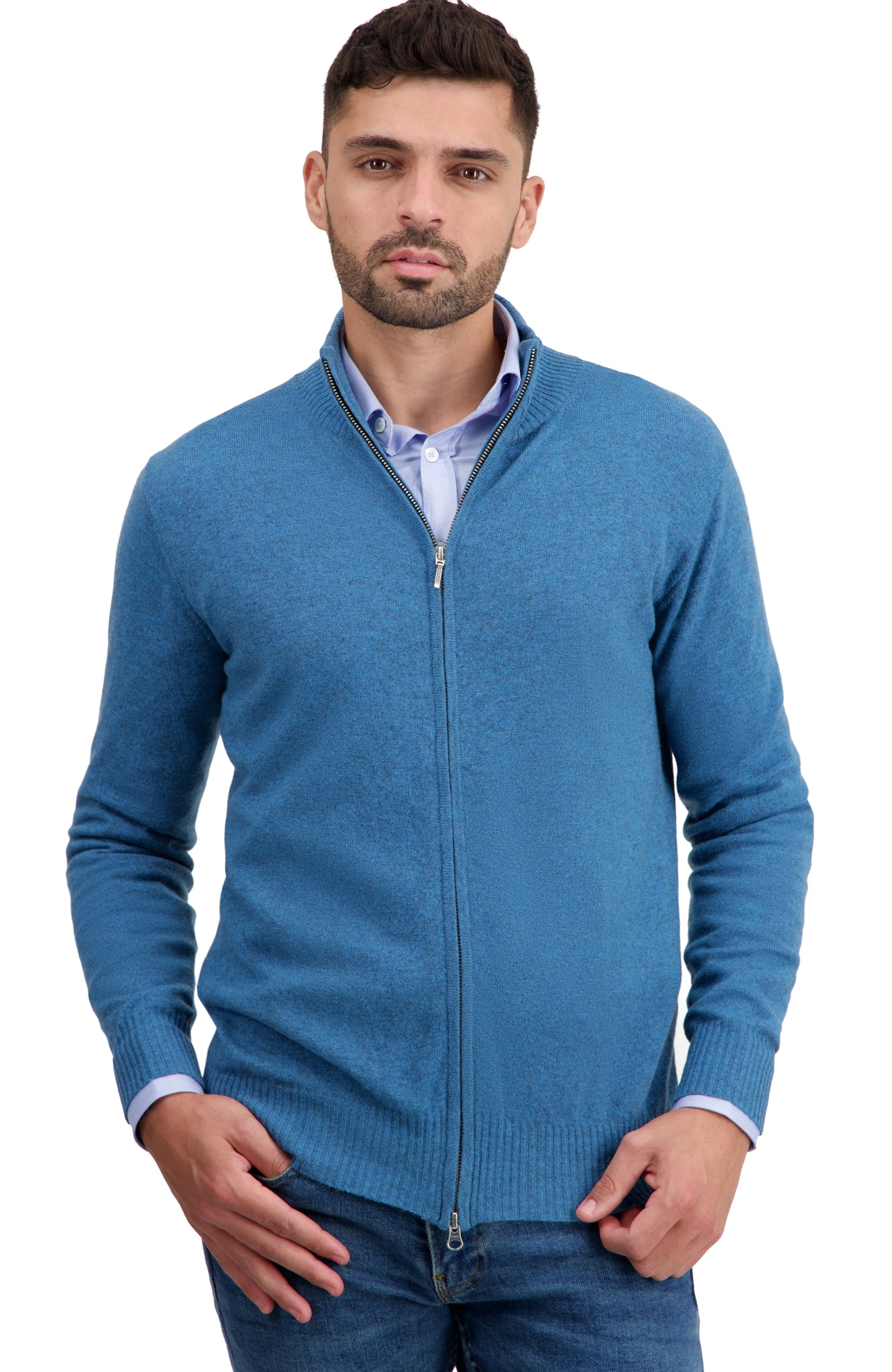 Thobias aus Kaschmir für Herren - manor blue - Mahogany