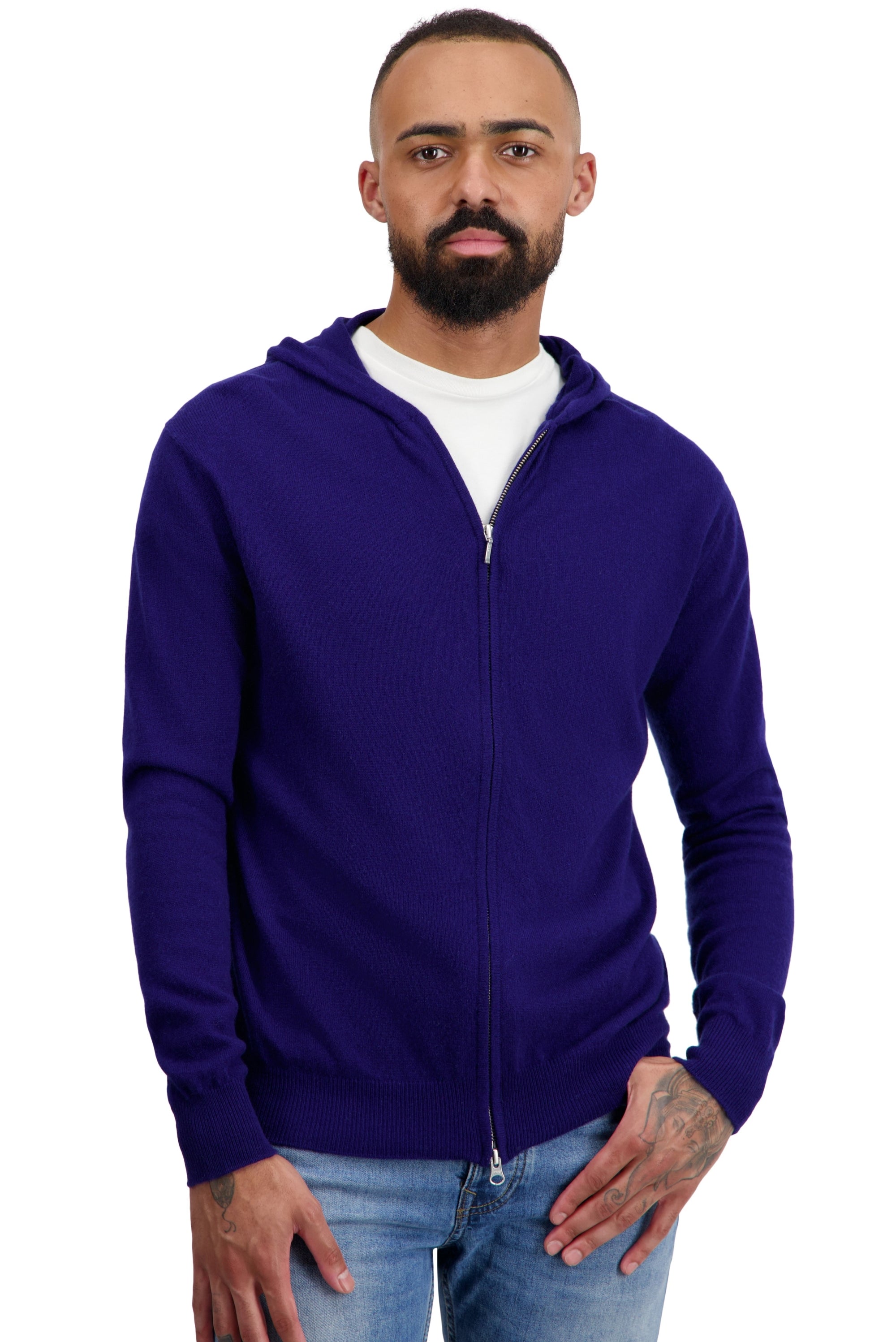 Taboo Kaschmirpullover Herren - French Navy - Mahogany