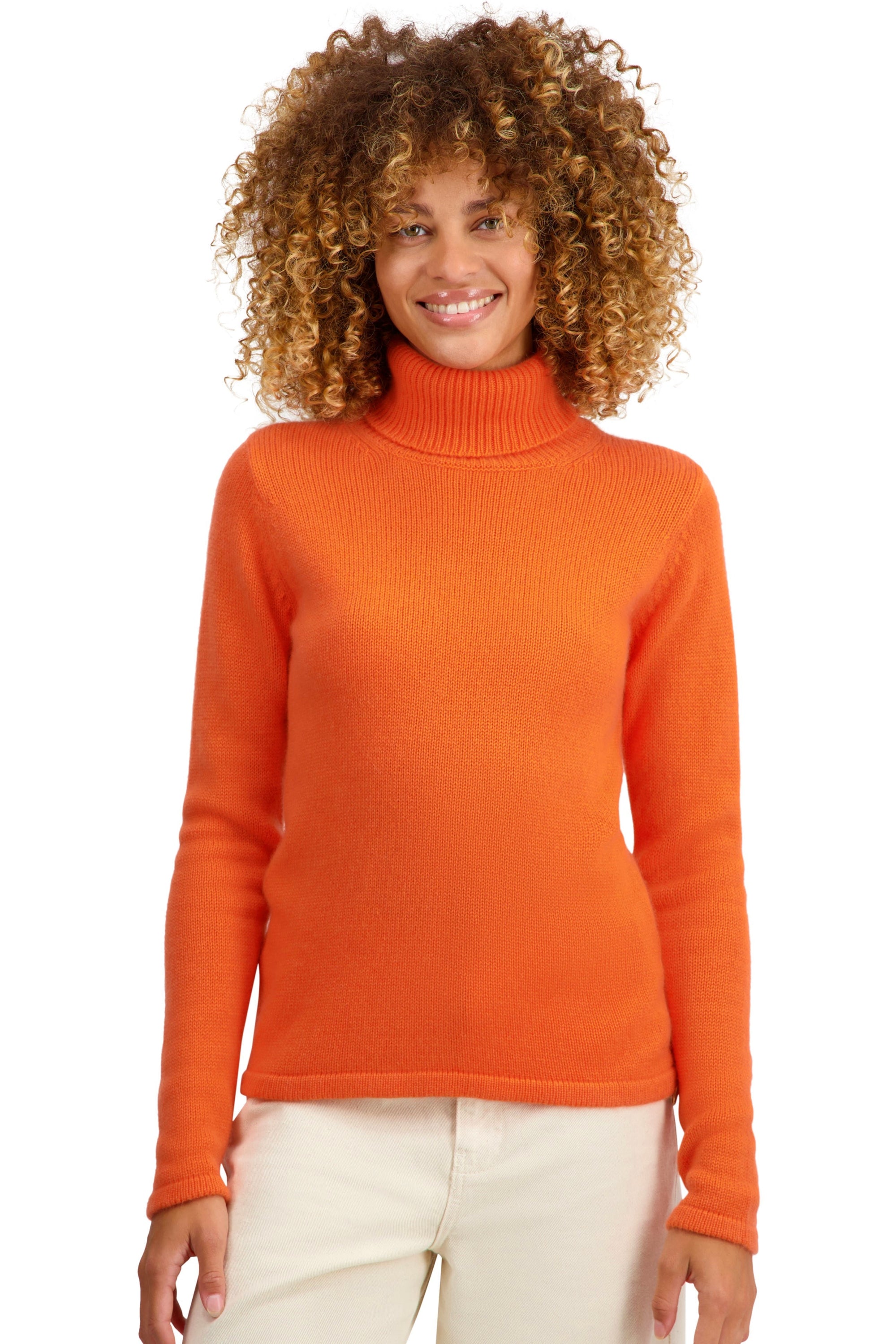 Taipei Kaschmirpullover Damen - nectarine - Mahogany