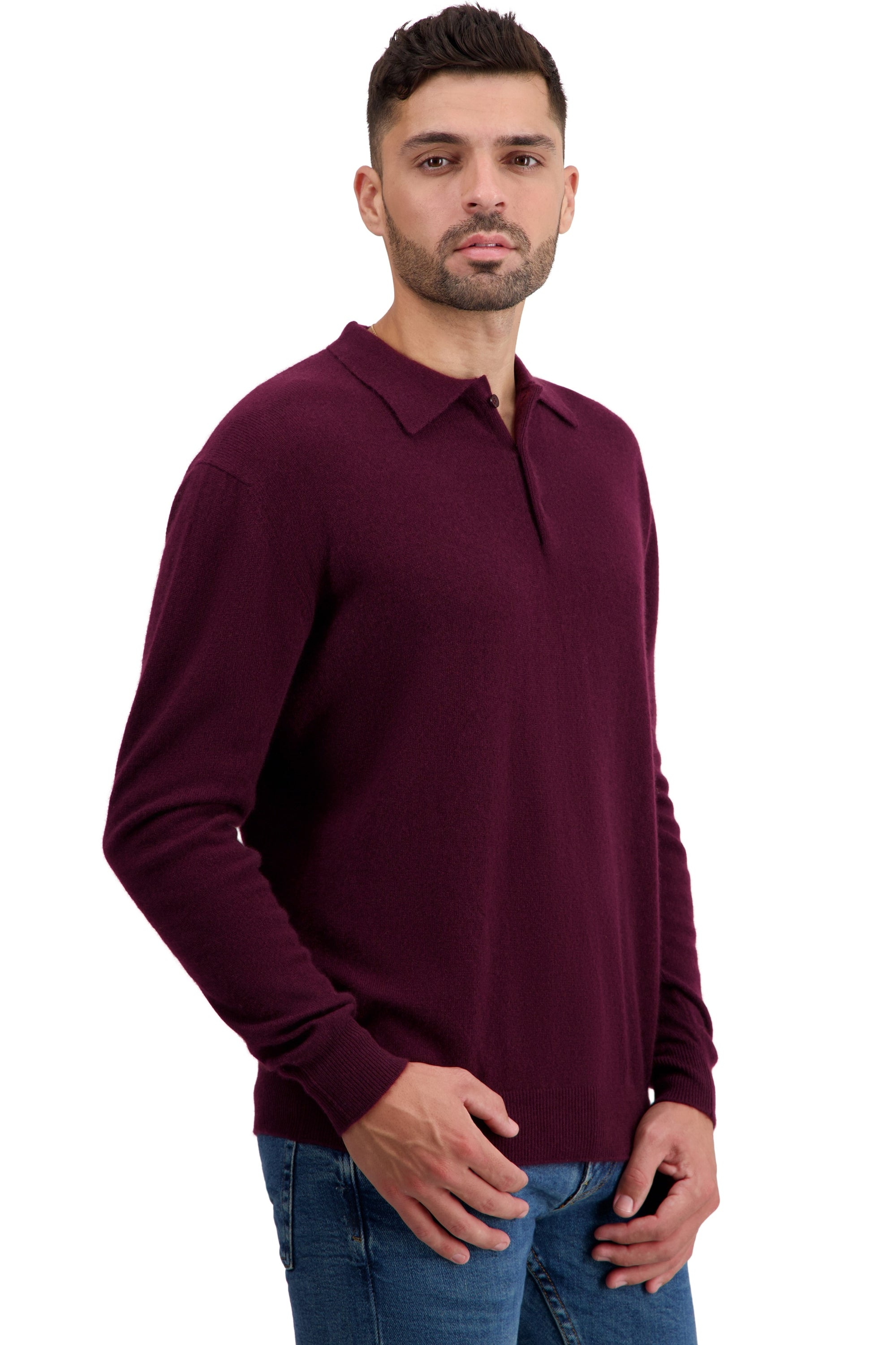 Tarn Kaschmirpullover Herren - bordeaux - Mahogany