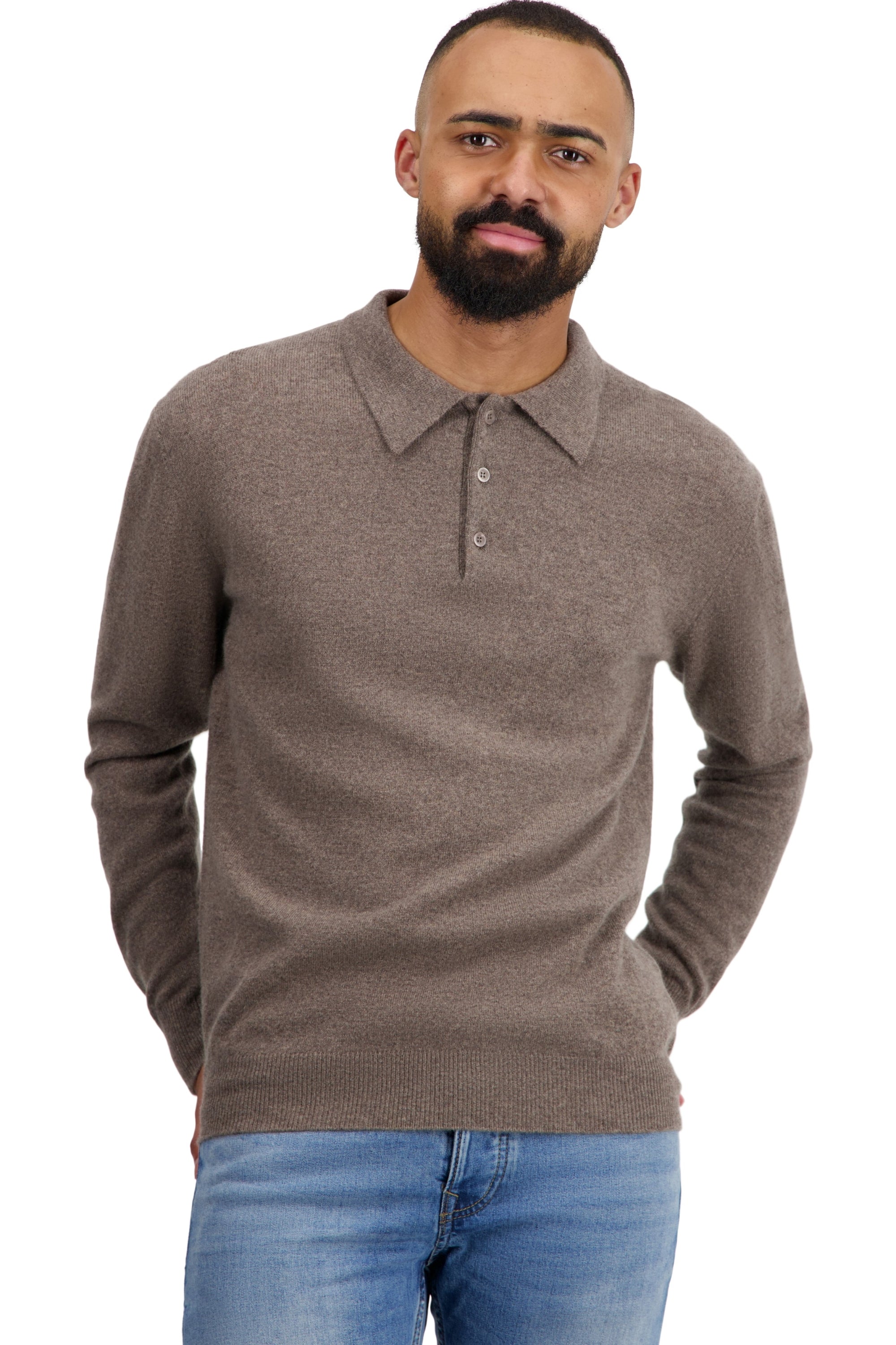 Tarn Kaschmirpullover Herren - otter - Mahogany