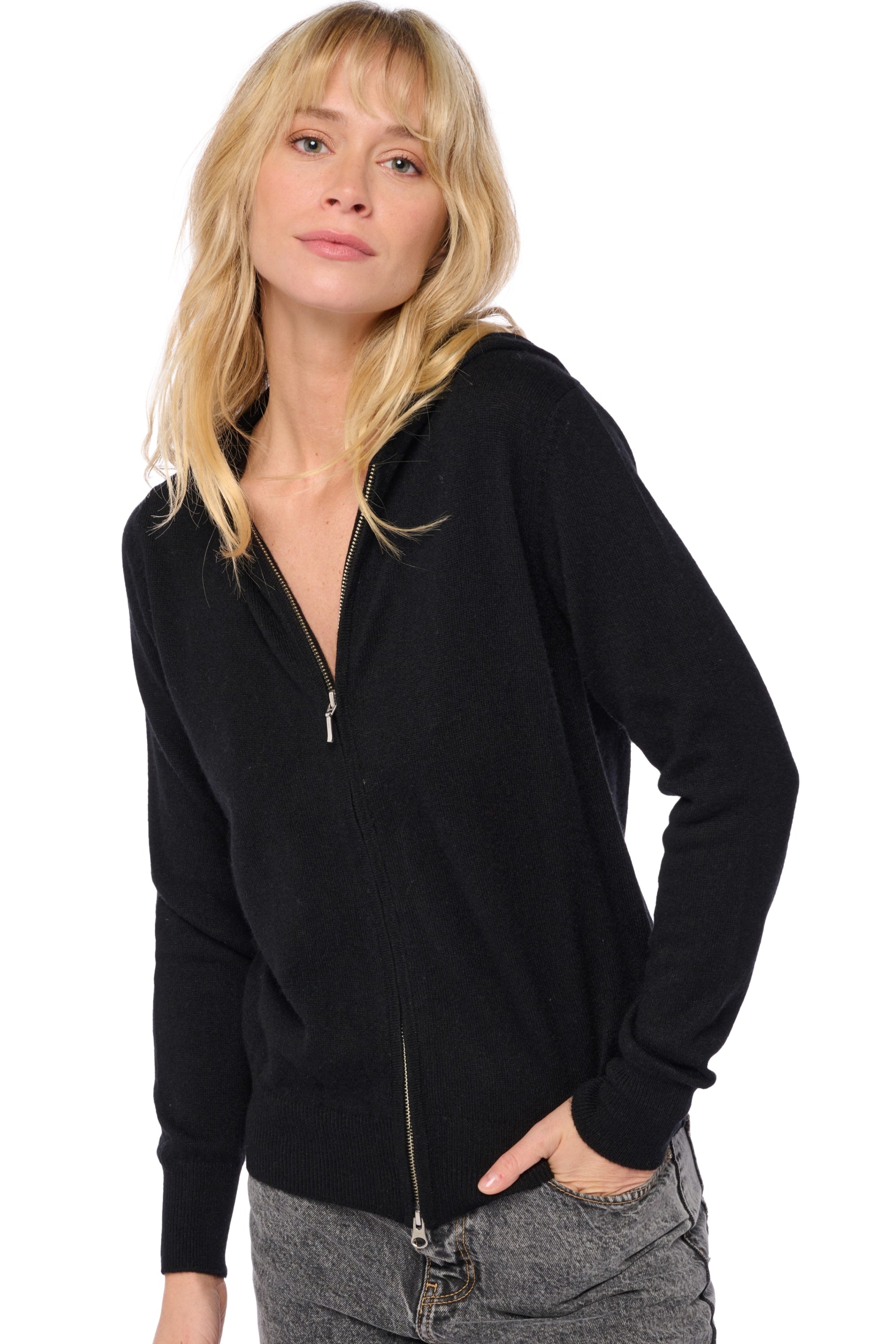 Tina Kaschmirpullover Damen - schwarz - Mahogany