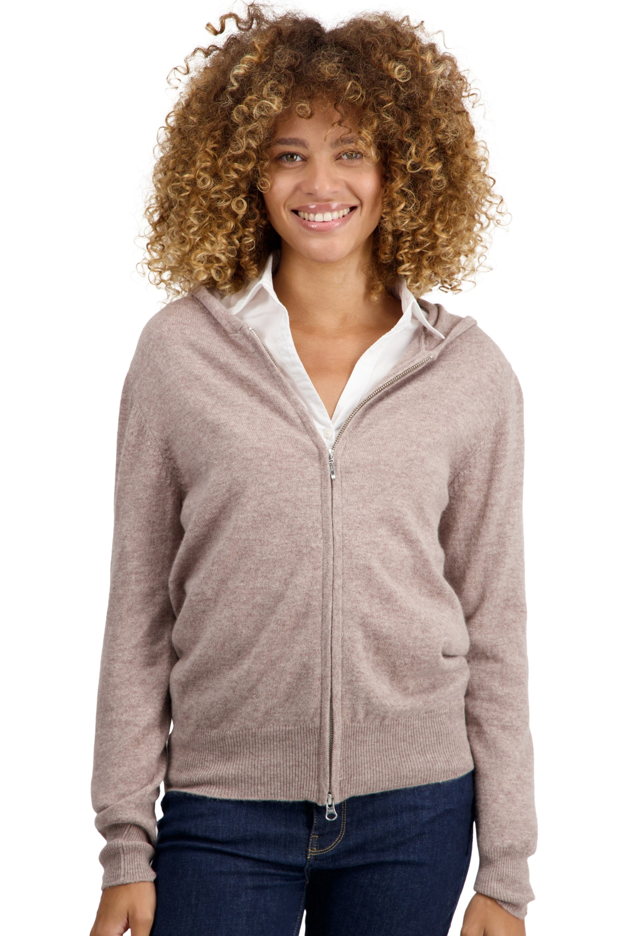 Tina Kaschmirpullover Damen - toast - Mahogany