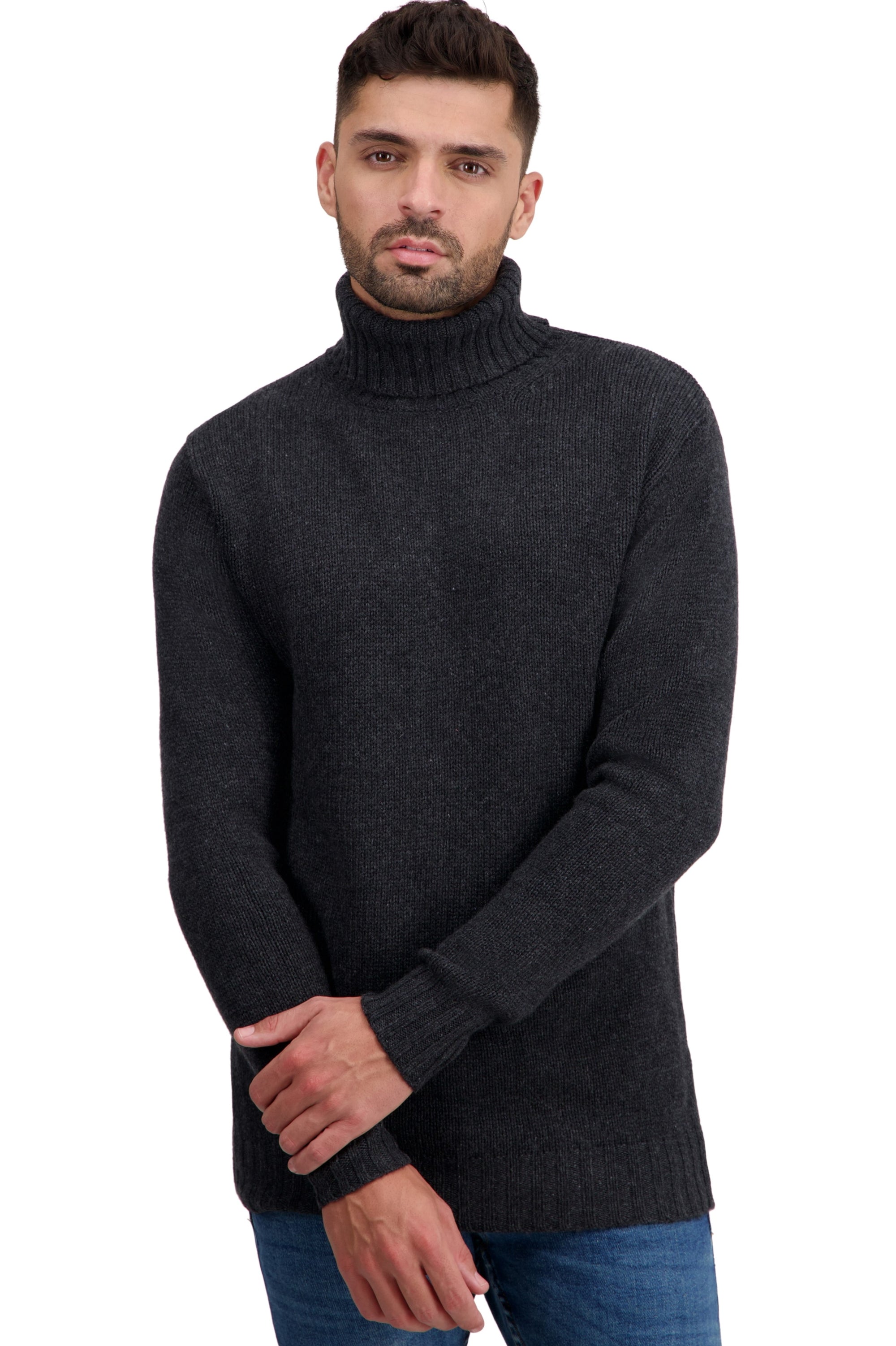 Tobago Kaschmirpullover Herren - anthrazit - Mahogany