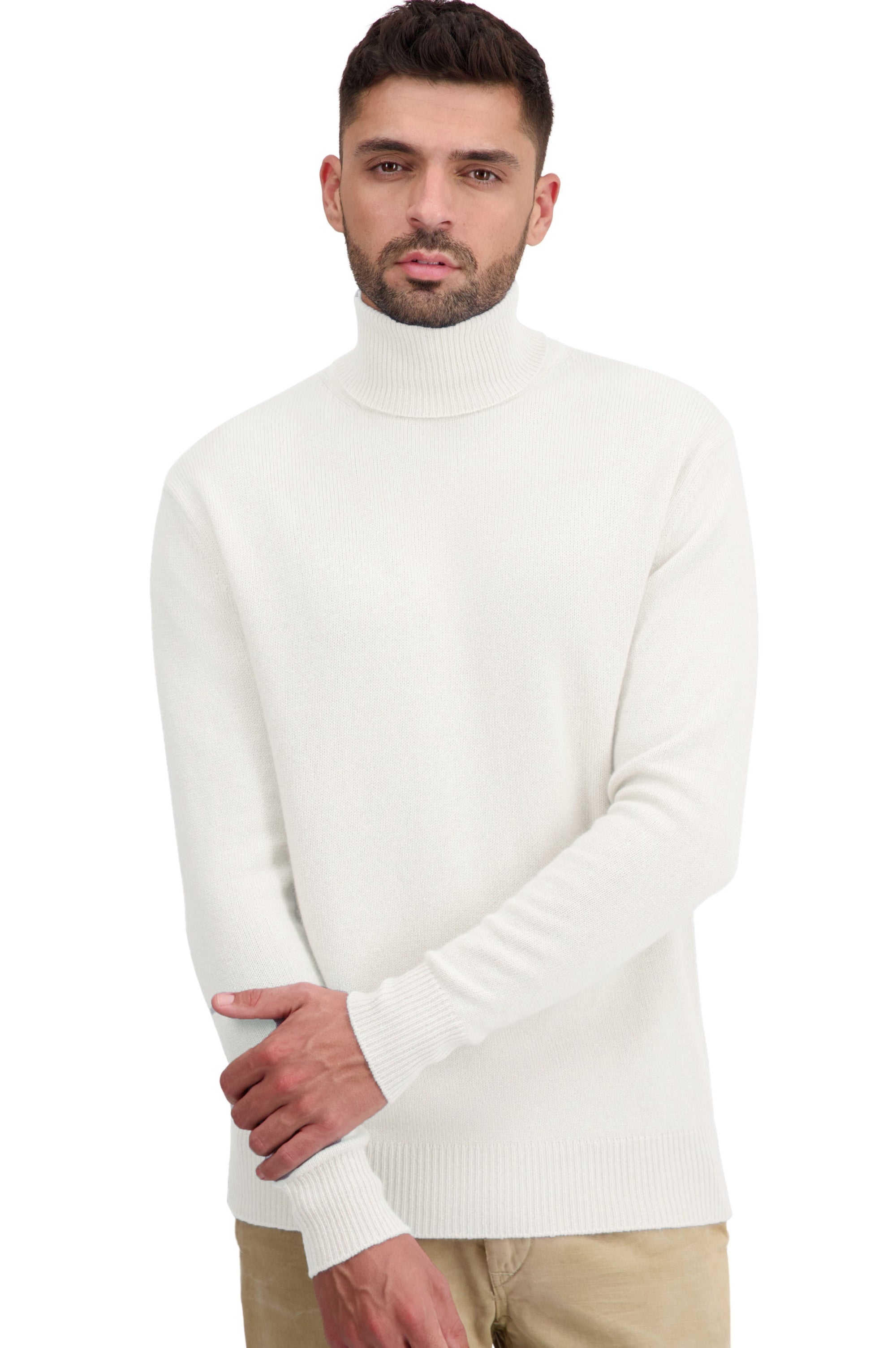 Torino Kaschmir Herren - almost white - Mahogany