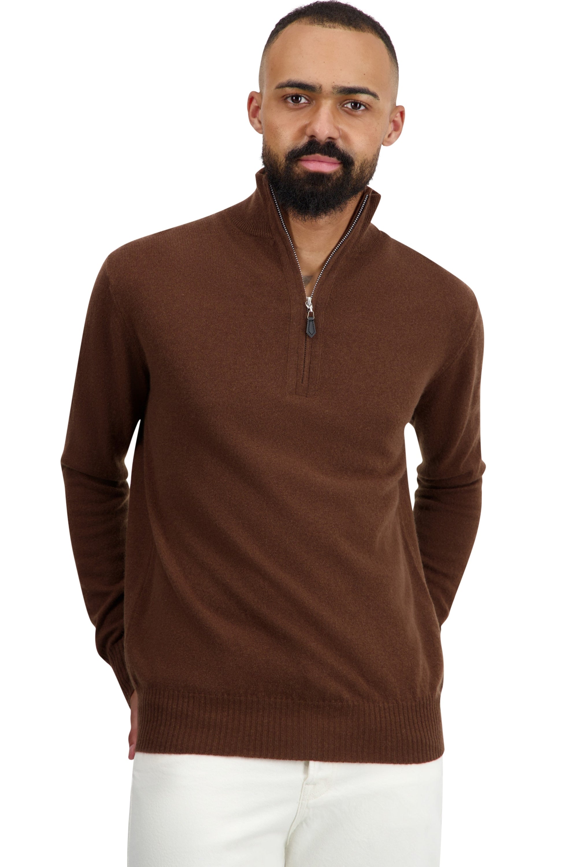 Toulon Kaschmirpullover Herren - dark camel - Mahogany