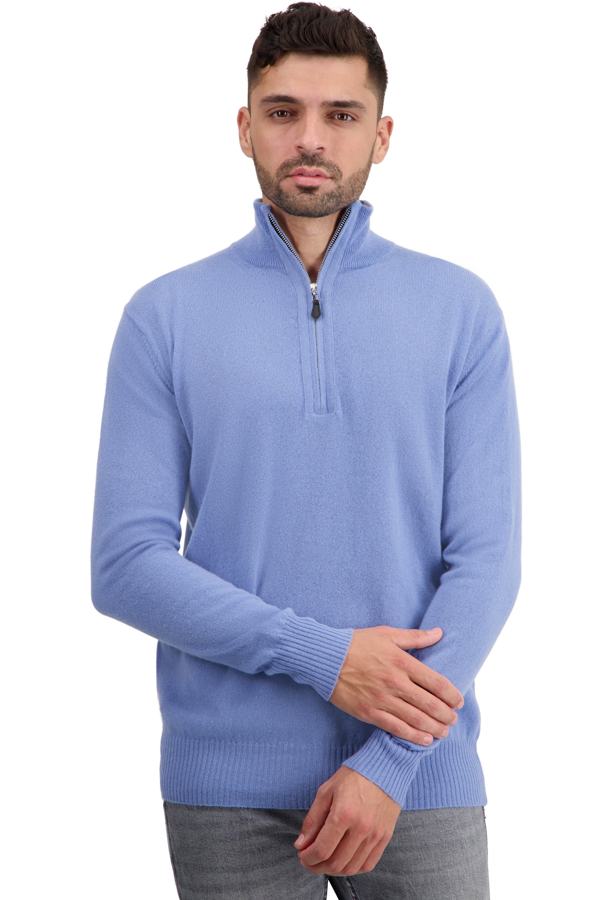 Toulon Kaschmirpullover Herren - light blue - Mahogany