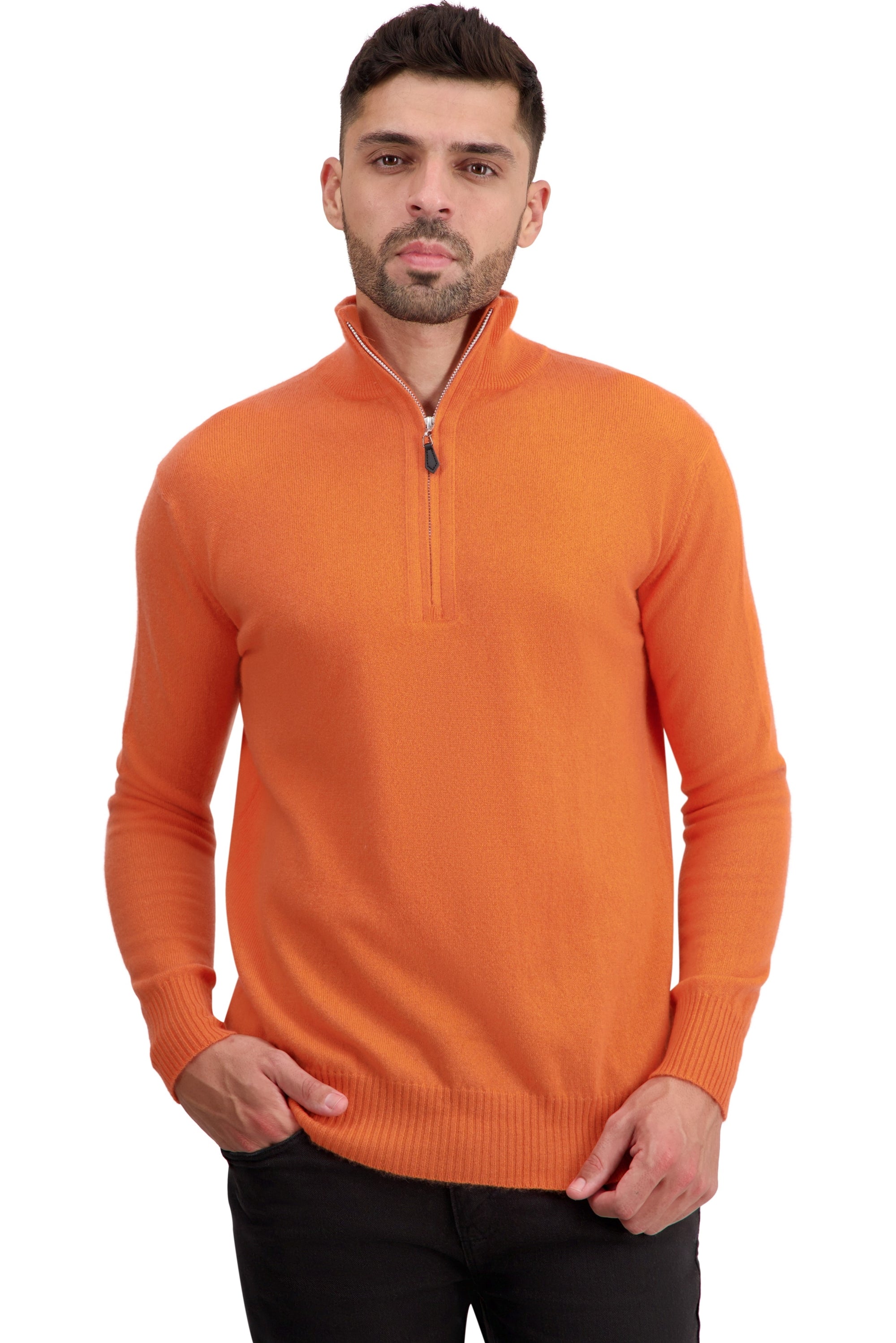 Toulon Kaschmirpullover Herren - nectarine - Mahogany