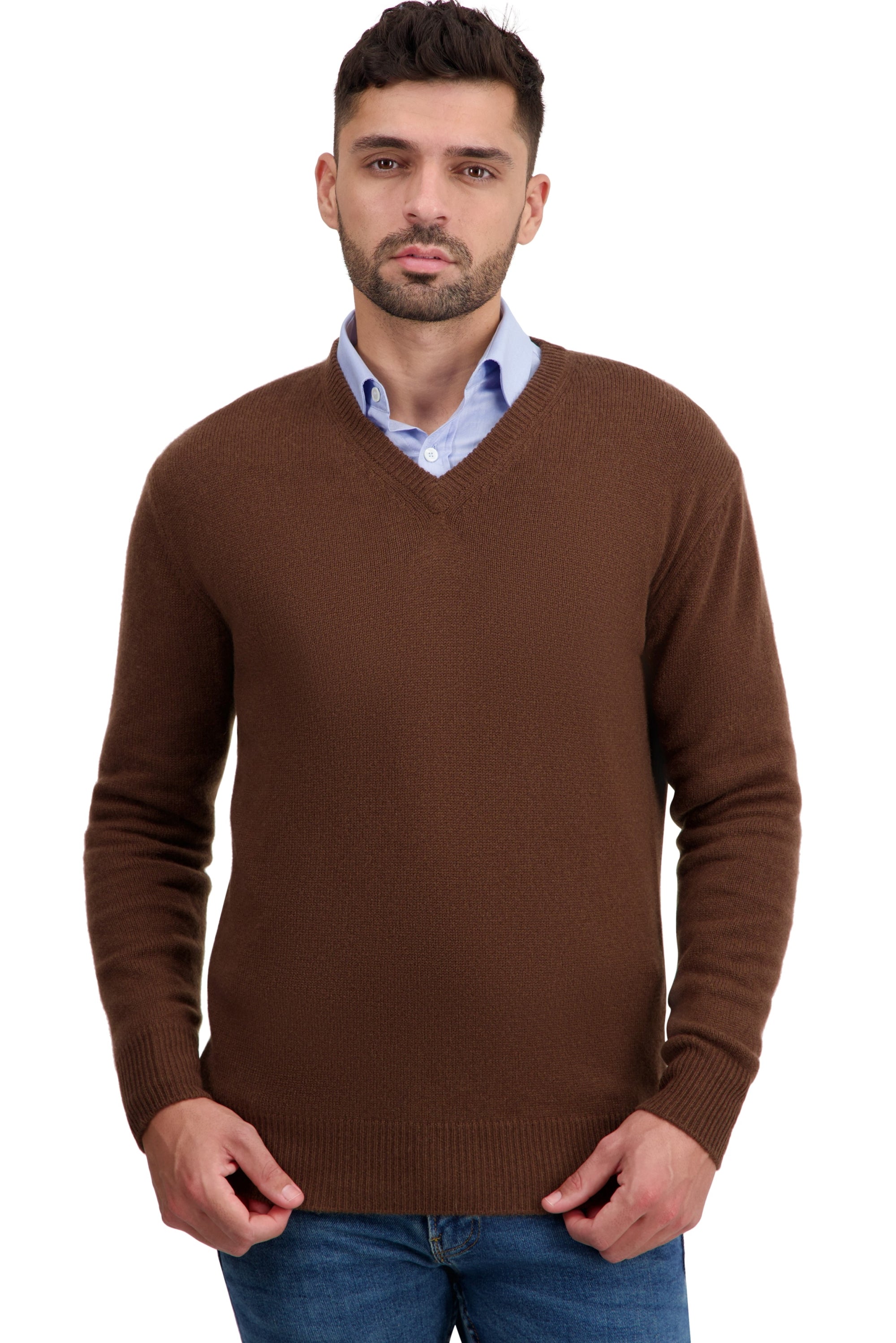 Tour Kaschmirpullover Herren - dark camel - Mahogany