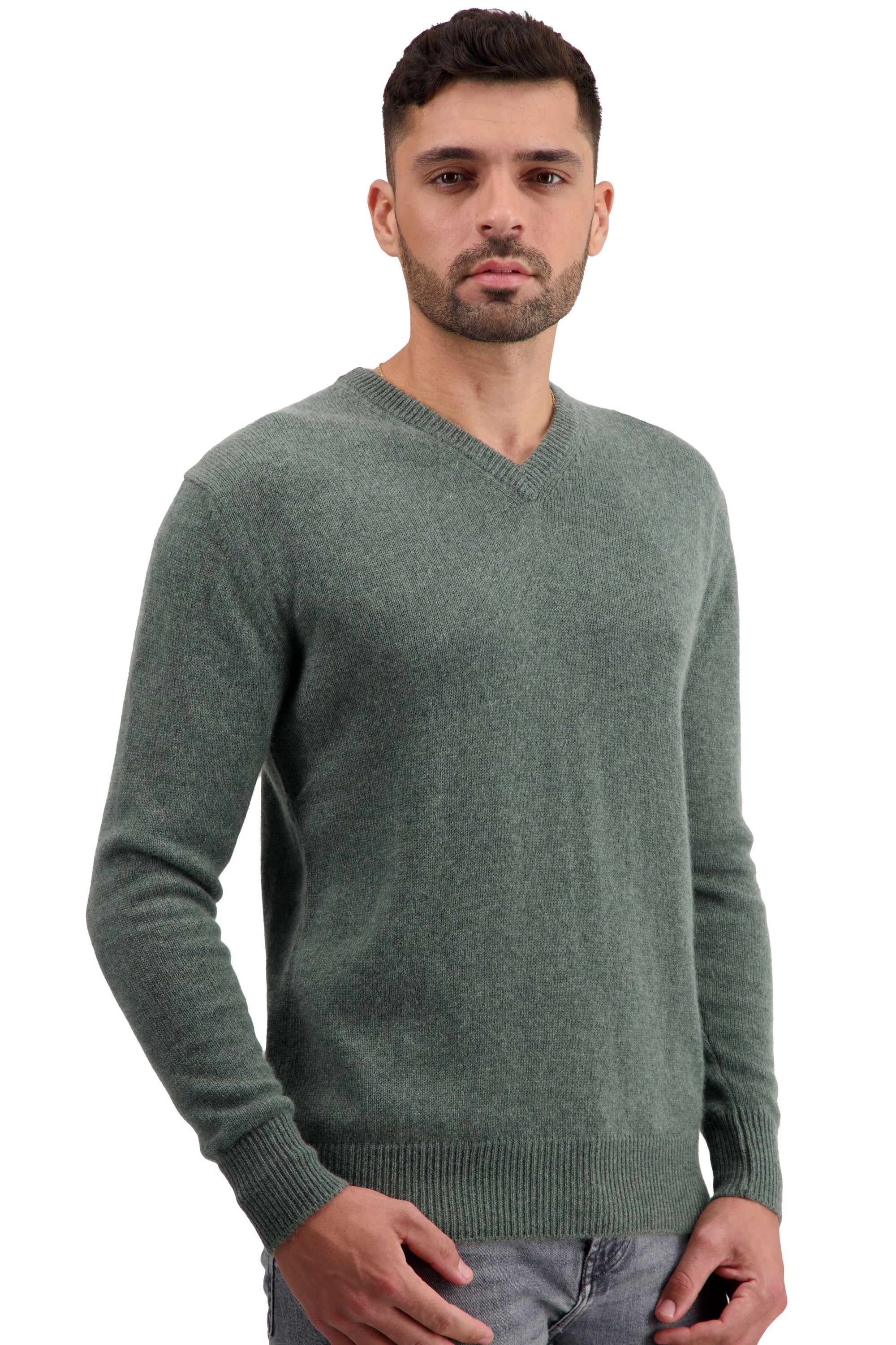 Tour Kaschmirpullover Herren - military green - Mahogany
