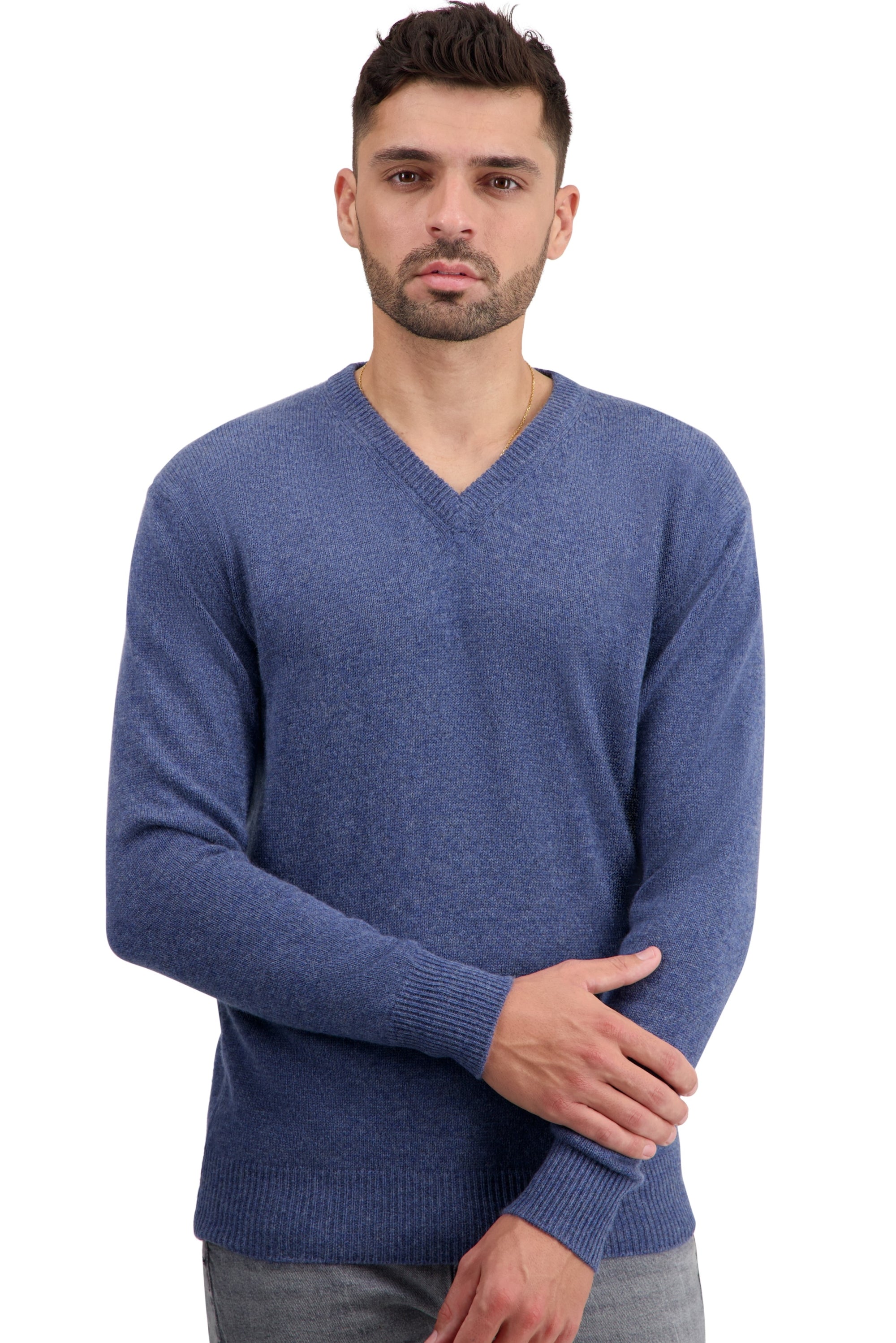 Tour aus Kaschmir für Herren - nordic blue - Mahogany