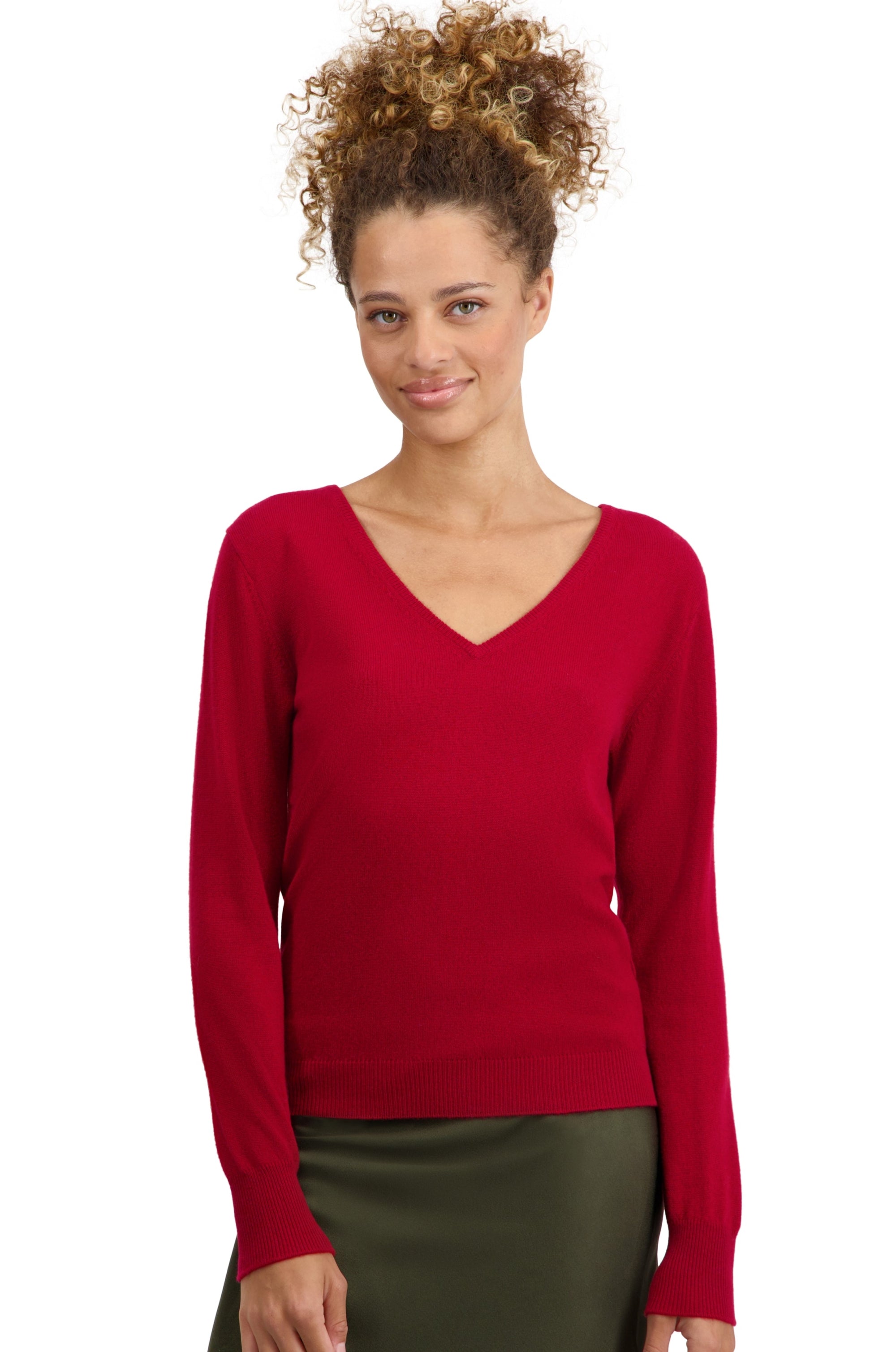 Trieste Kaschmirpullover Damen - garnet - Mahogany
