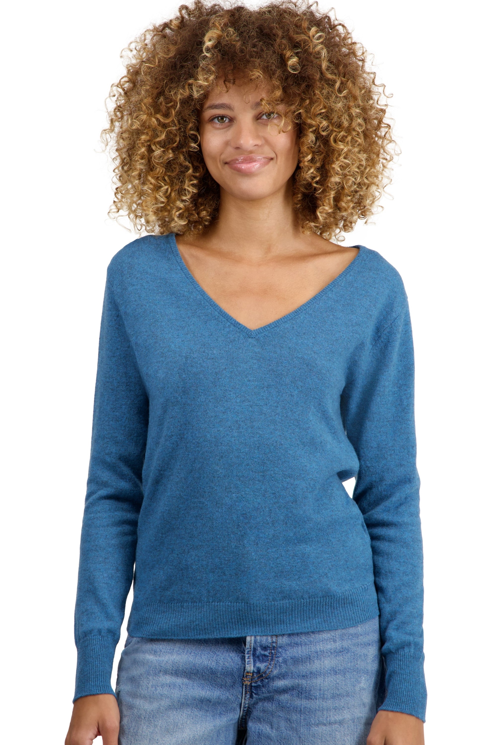 Trieste Kaschmirpullover Damen - manor blue - Mahogany