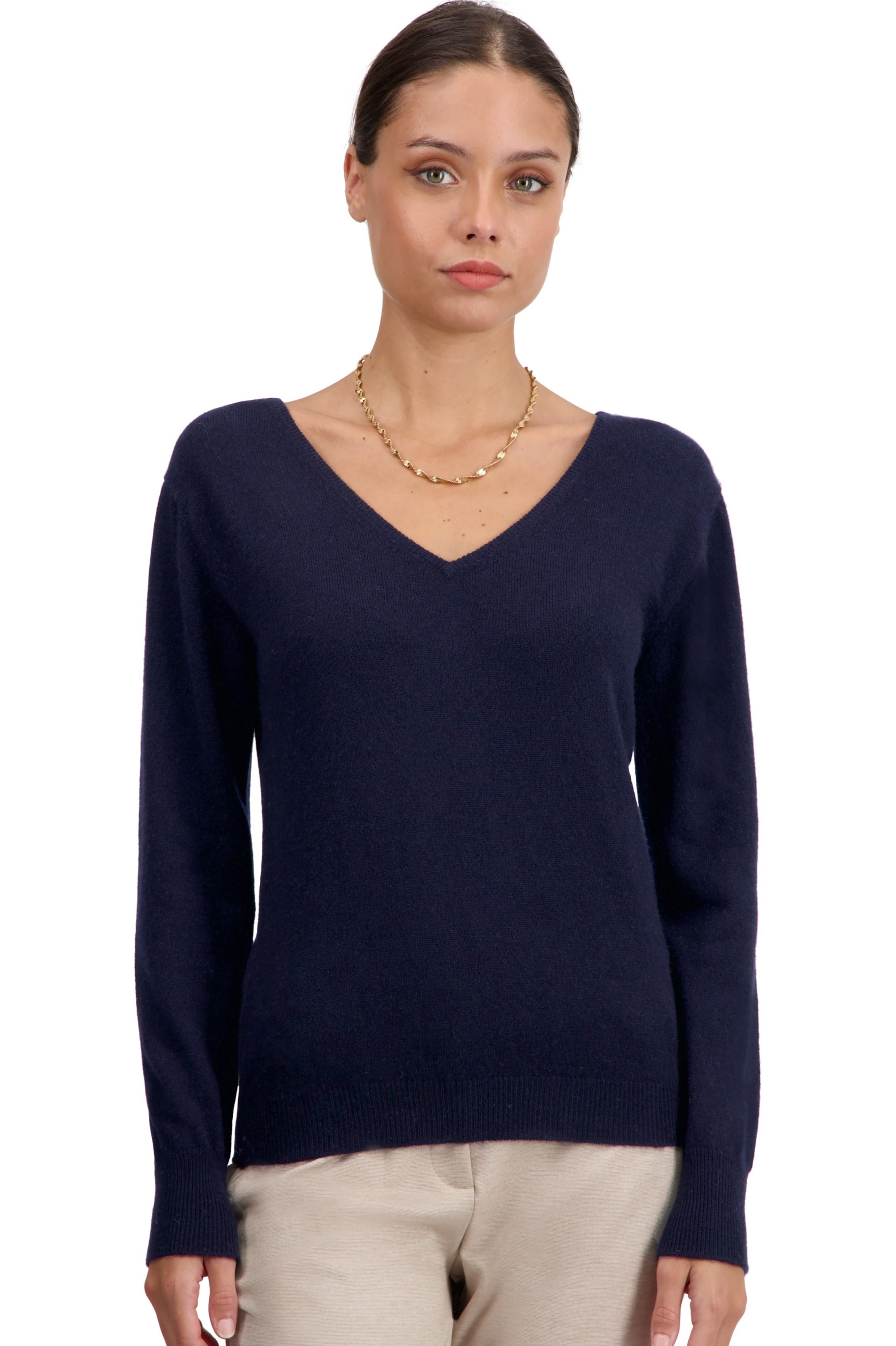 Trieste Kaschmirpullover Damen - marine foncé - Mahogany