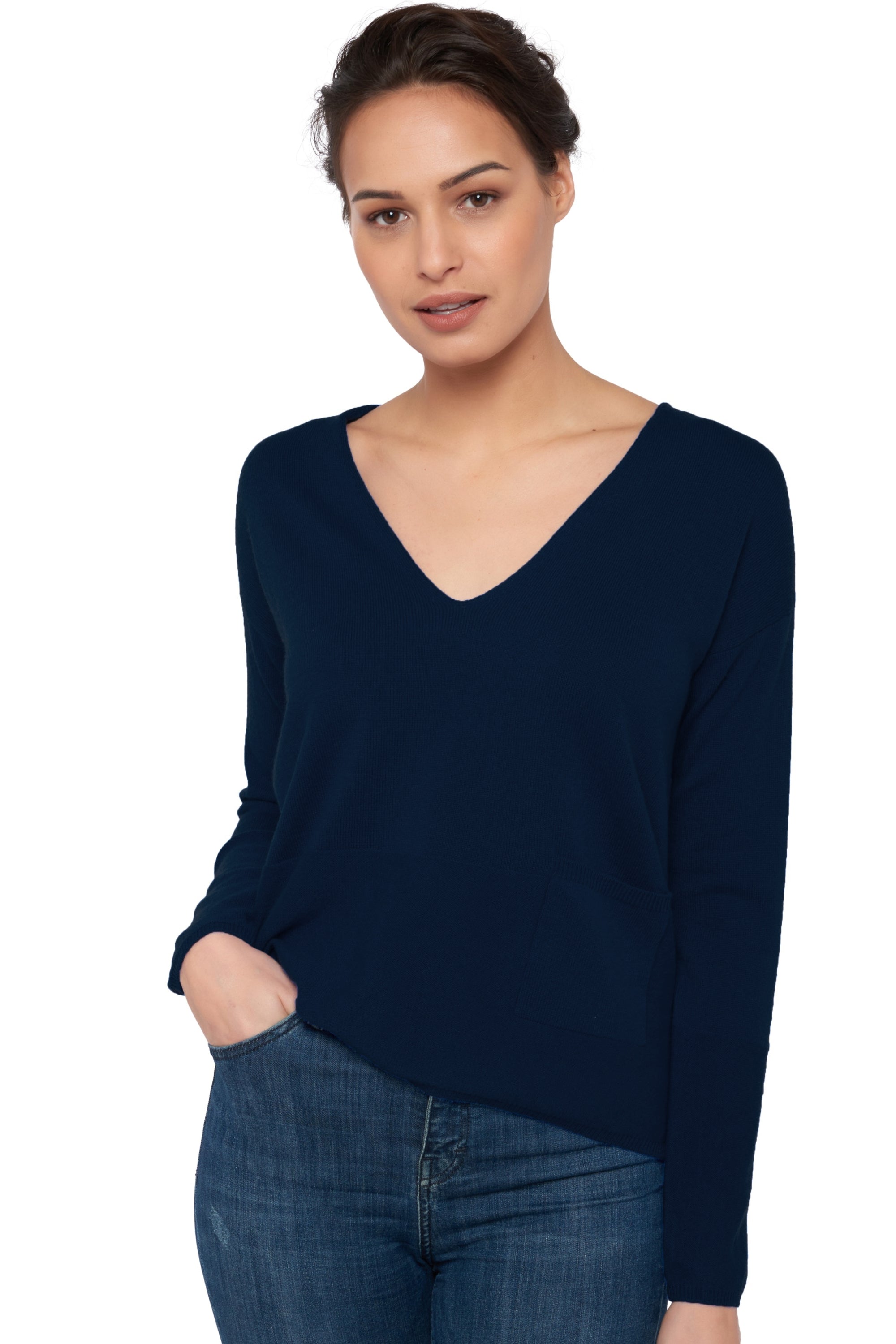 Uliana Kaschmirpullover Damen - Dunkelblau - Mahogany