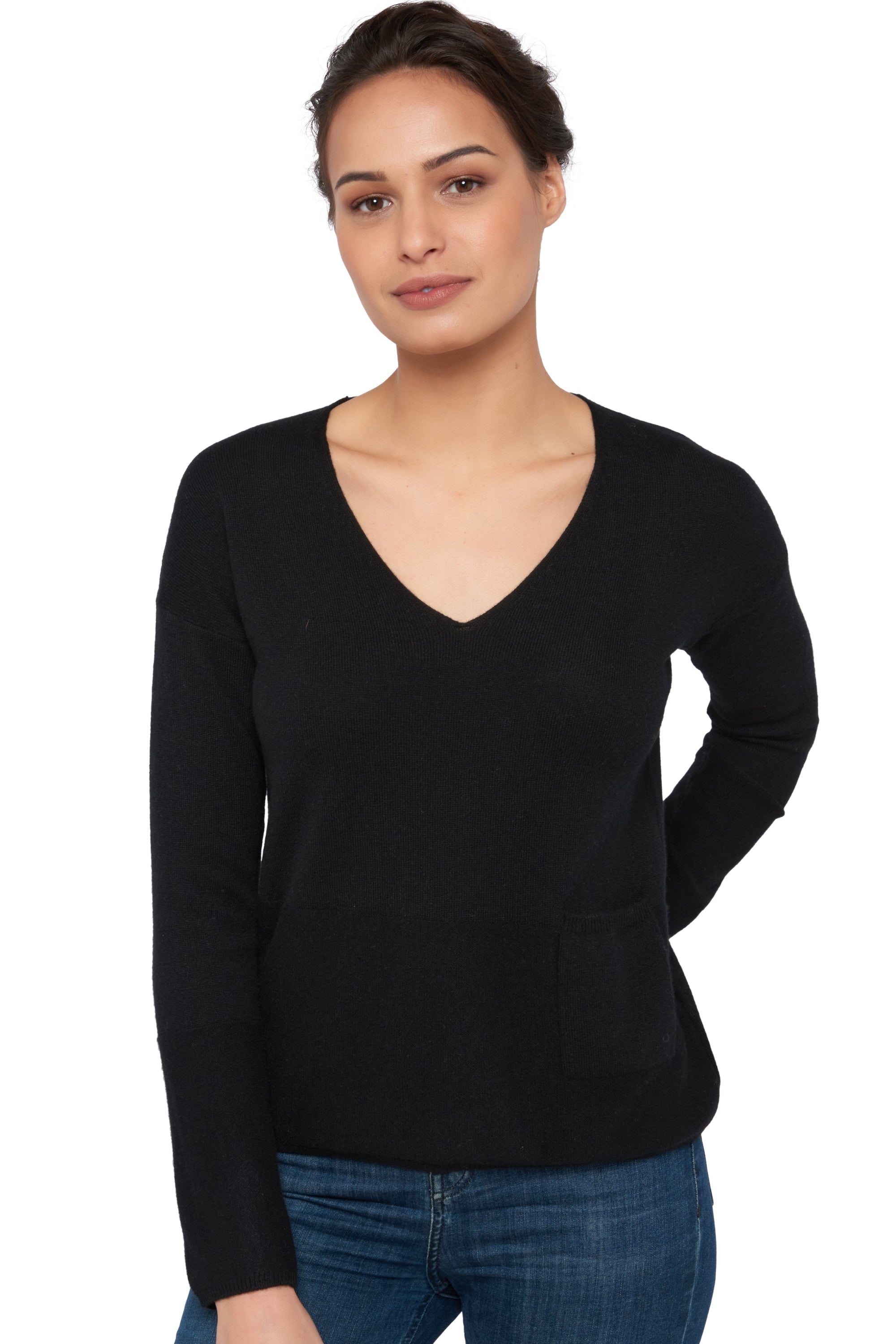 Uliana Kaschmirpullover Damen - Schwarz - Mahogany