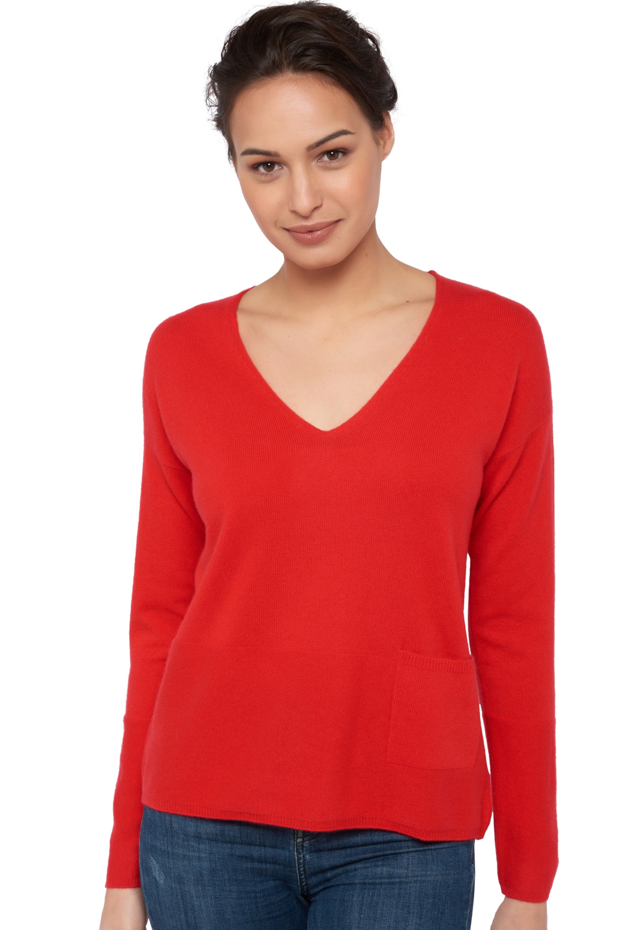 Uliana Kaschmirpullover Damen - Rot - Mahogany