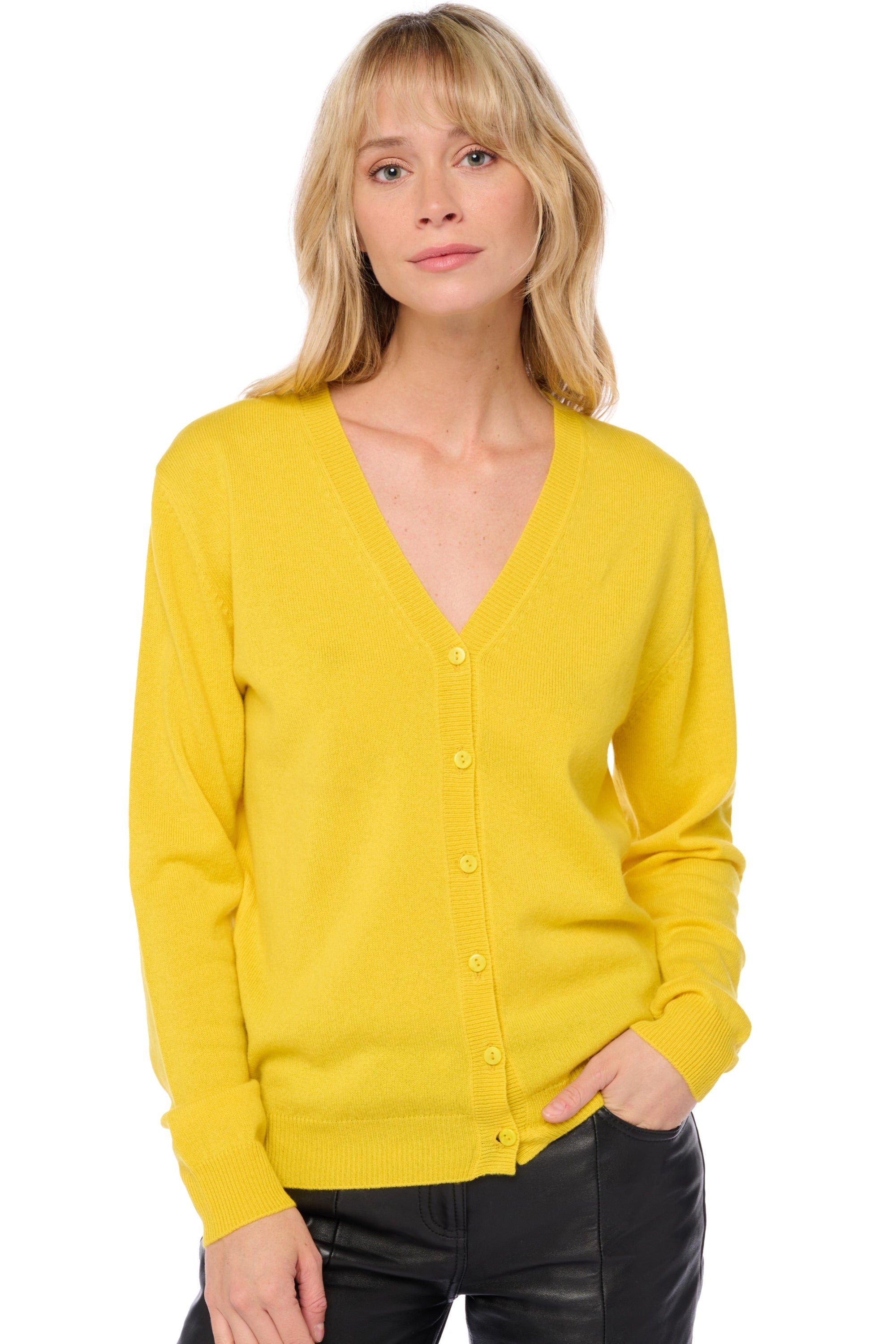 Taline aus Kaschmir für Damen - Daffodil - Mahogany