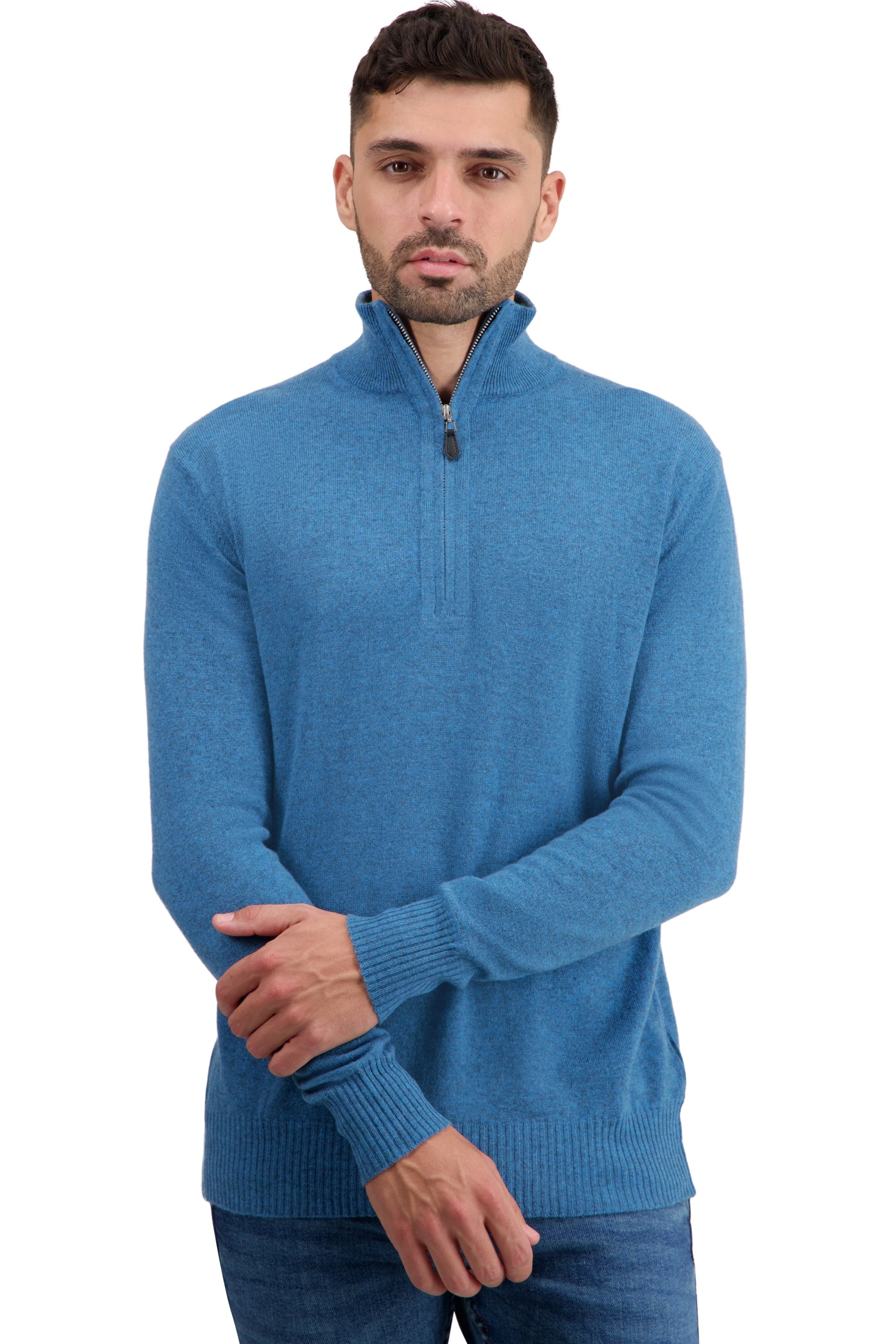 Toulon Kaschmirpullover Herren - manor blue - Mahogany