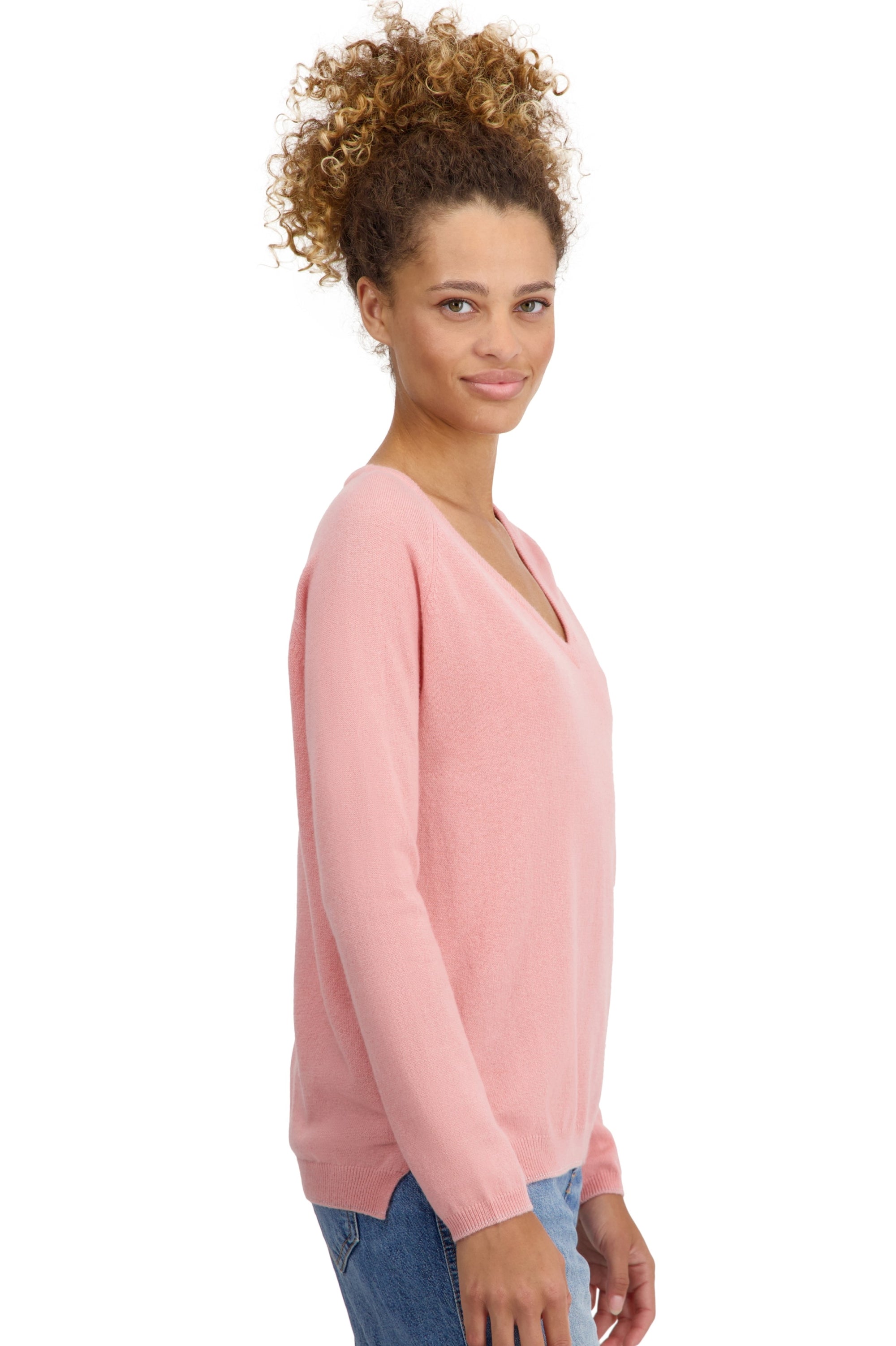 Zanjan aus Kaschmir für Damen – Tea Rose – Mahogany