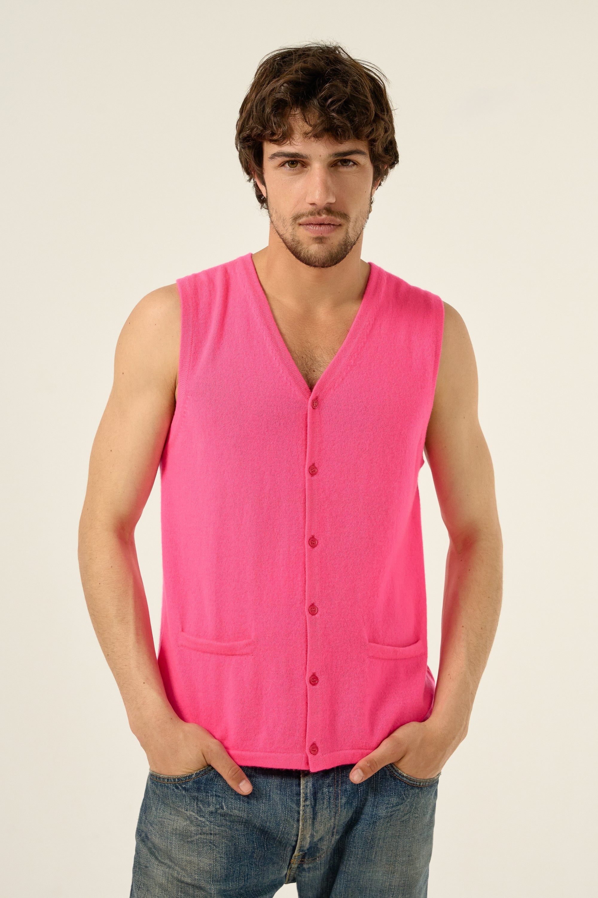 Basile Kaschmirpullover Herren - dayglo - Mahogany